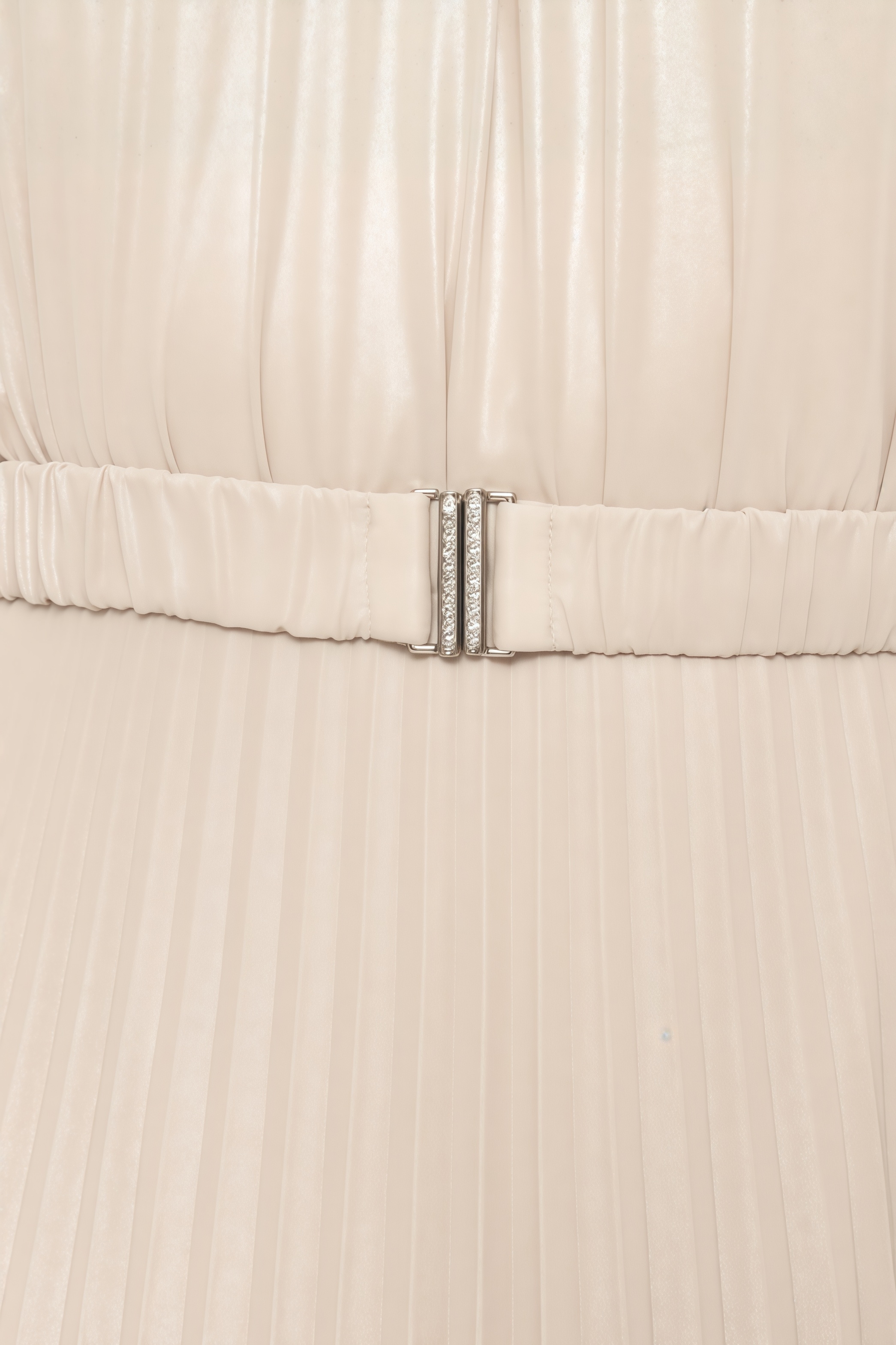 Xevra Beige Cape Design Maxi Dress