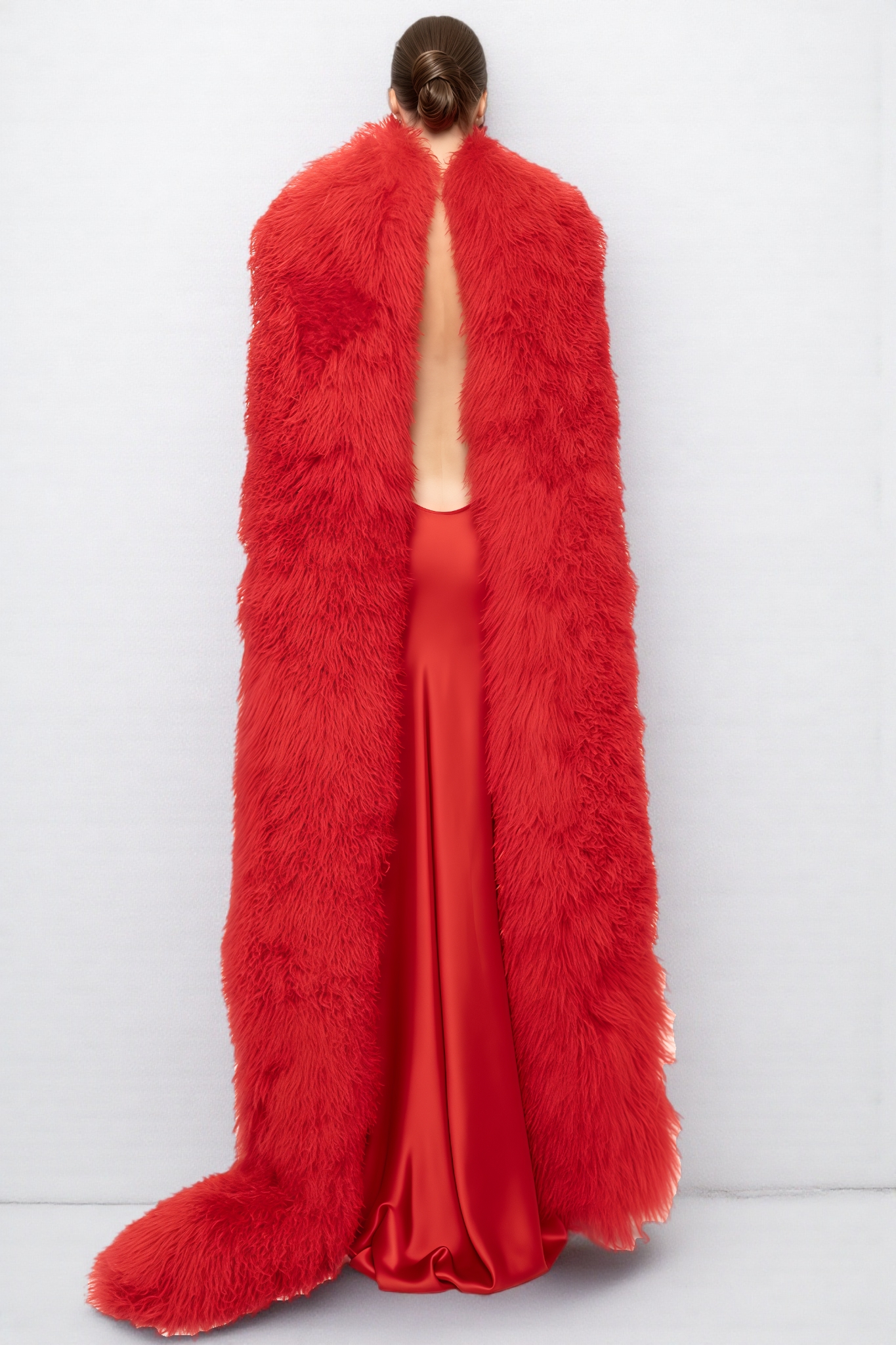 Lupita Red Strapless Fringe Maxi Dress