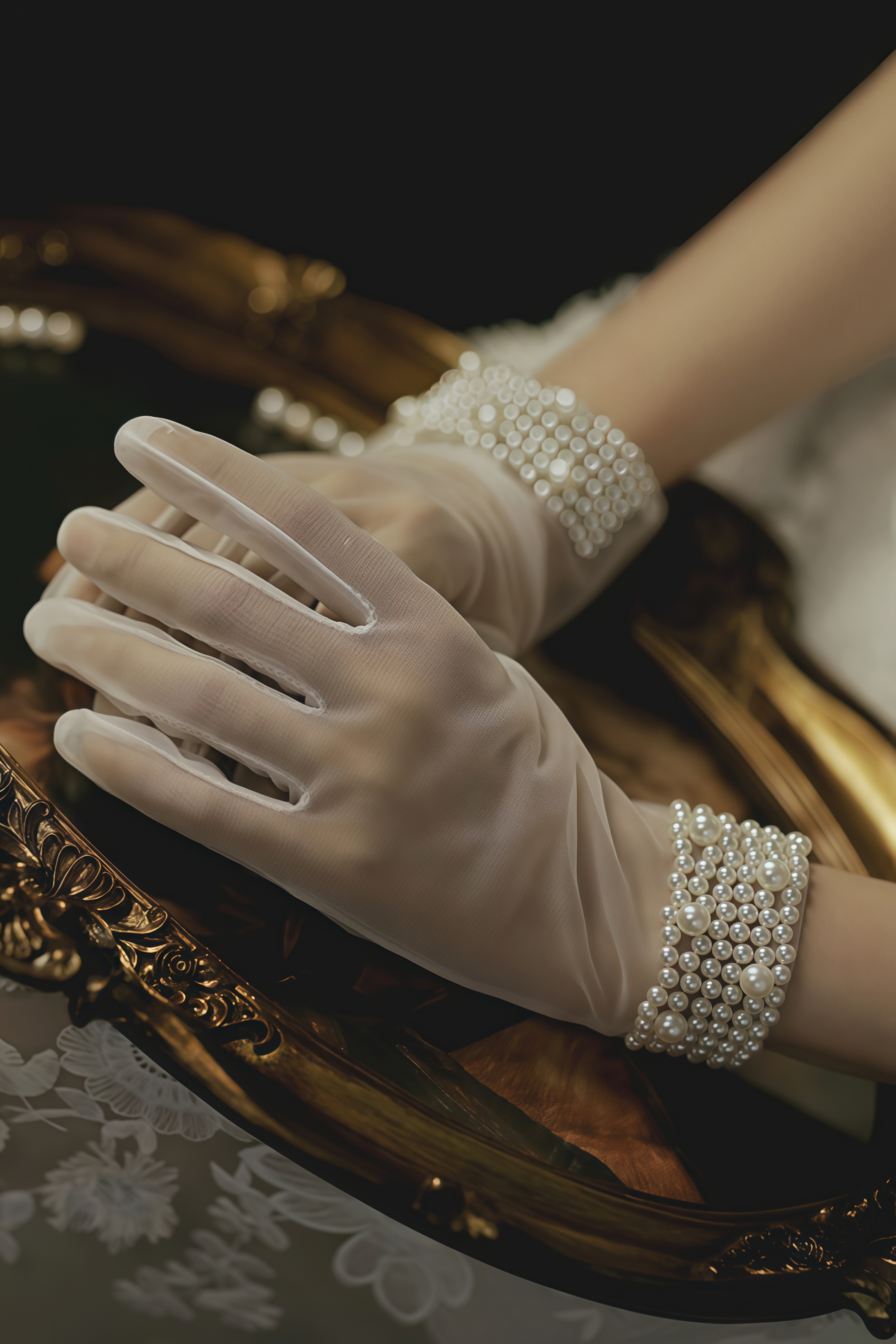 Hollir Multilayer Pearl Gloves