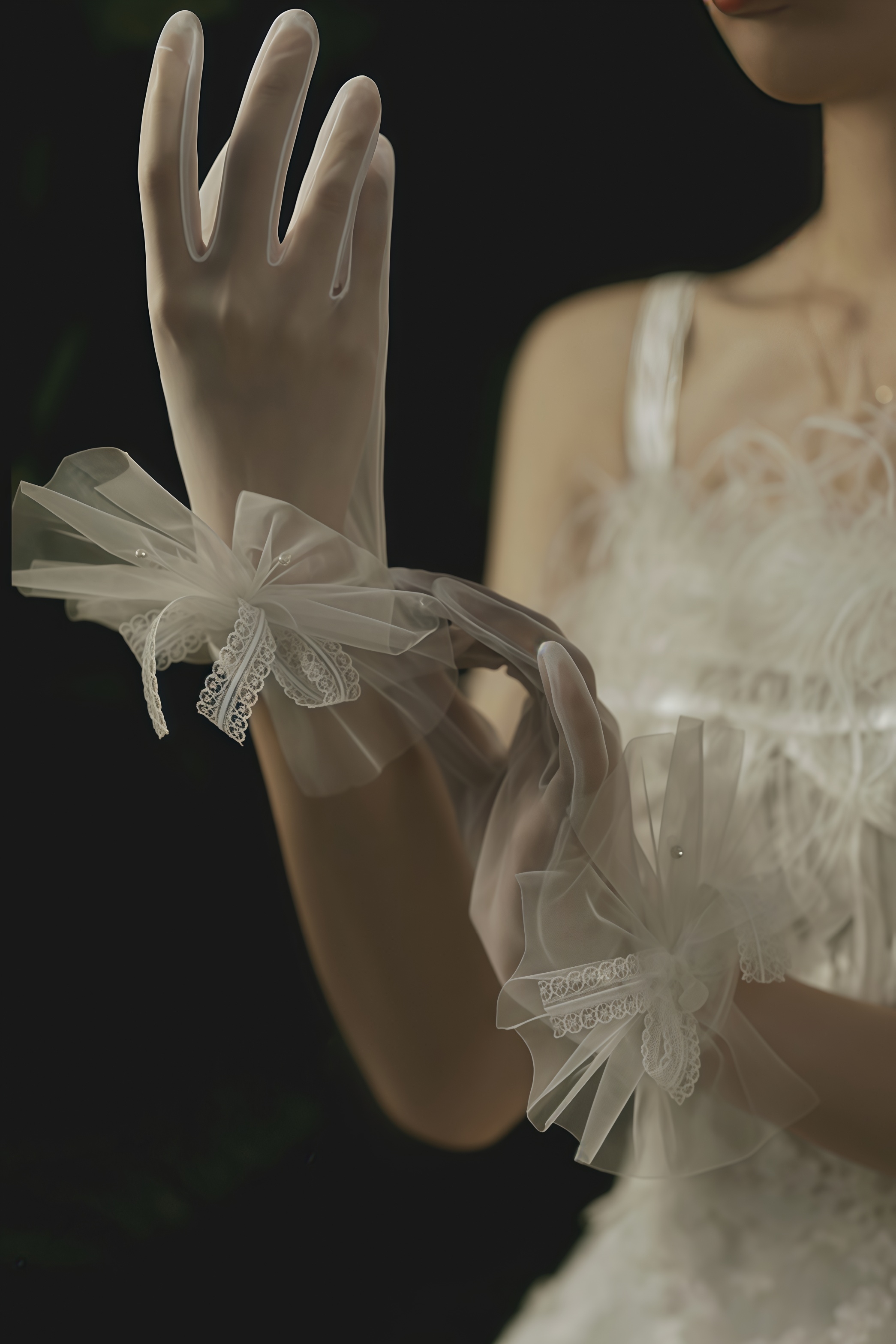 Marlt Lace Flower Gloves