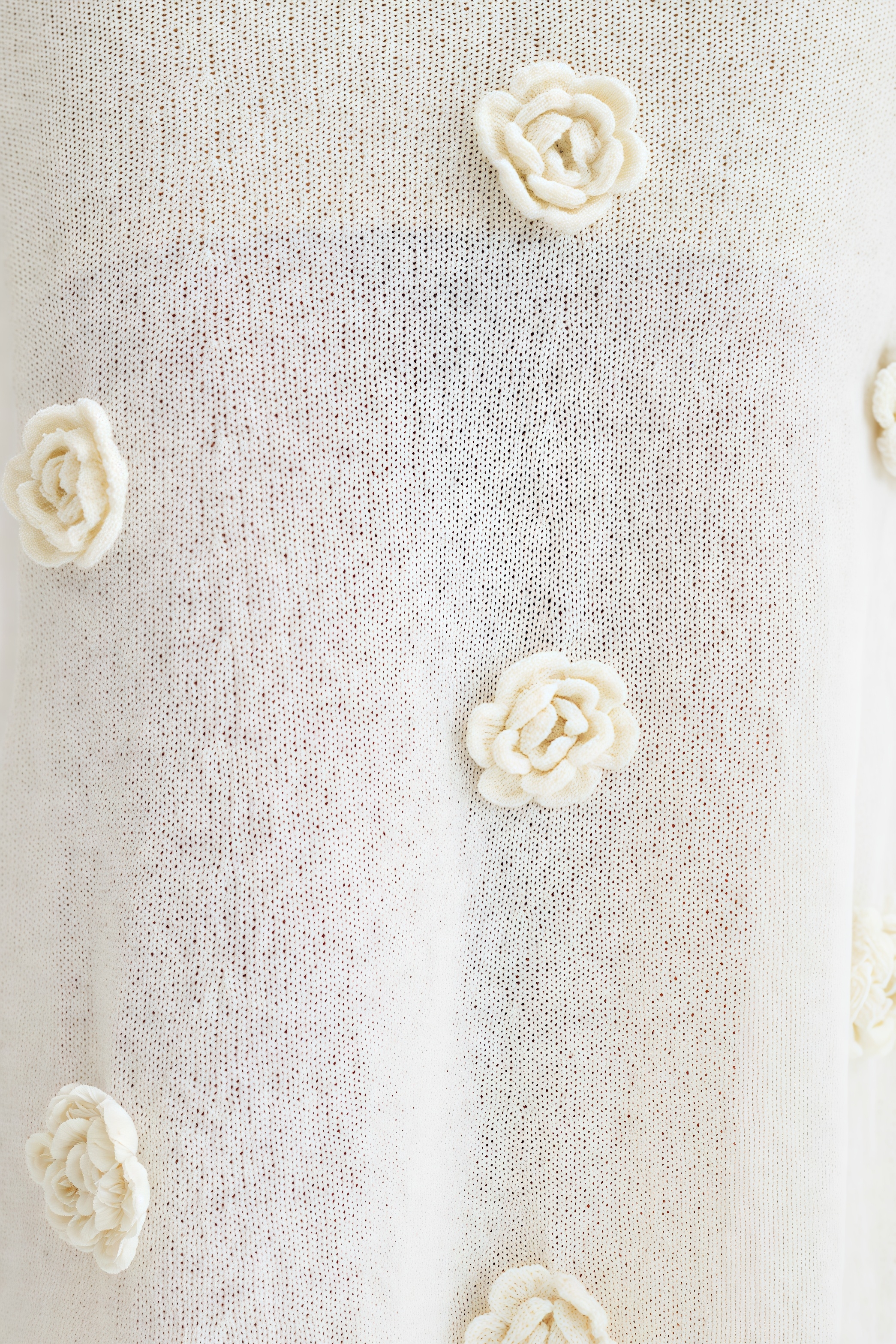 Barbara Off Shoulder Knit Rose Maxi Dress