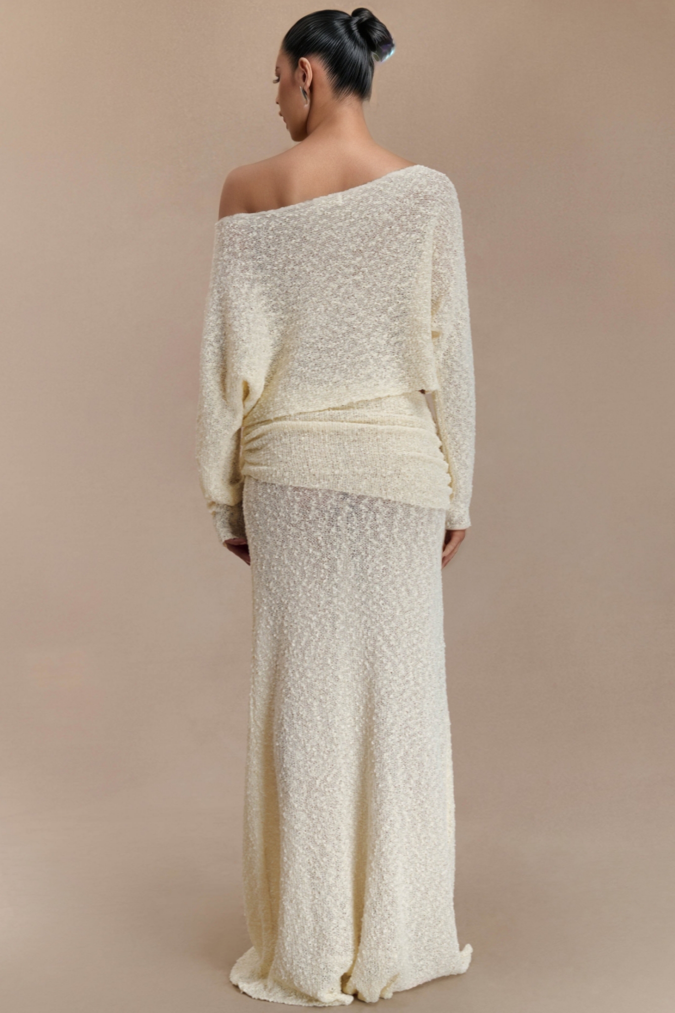 Josephine Ruched Knit Maxi Dress Set