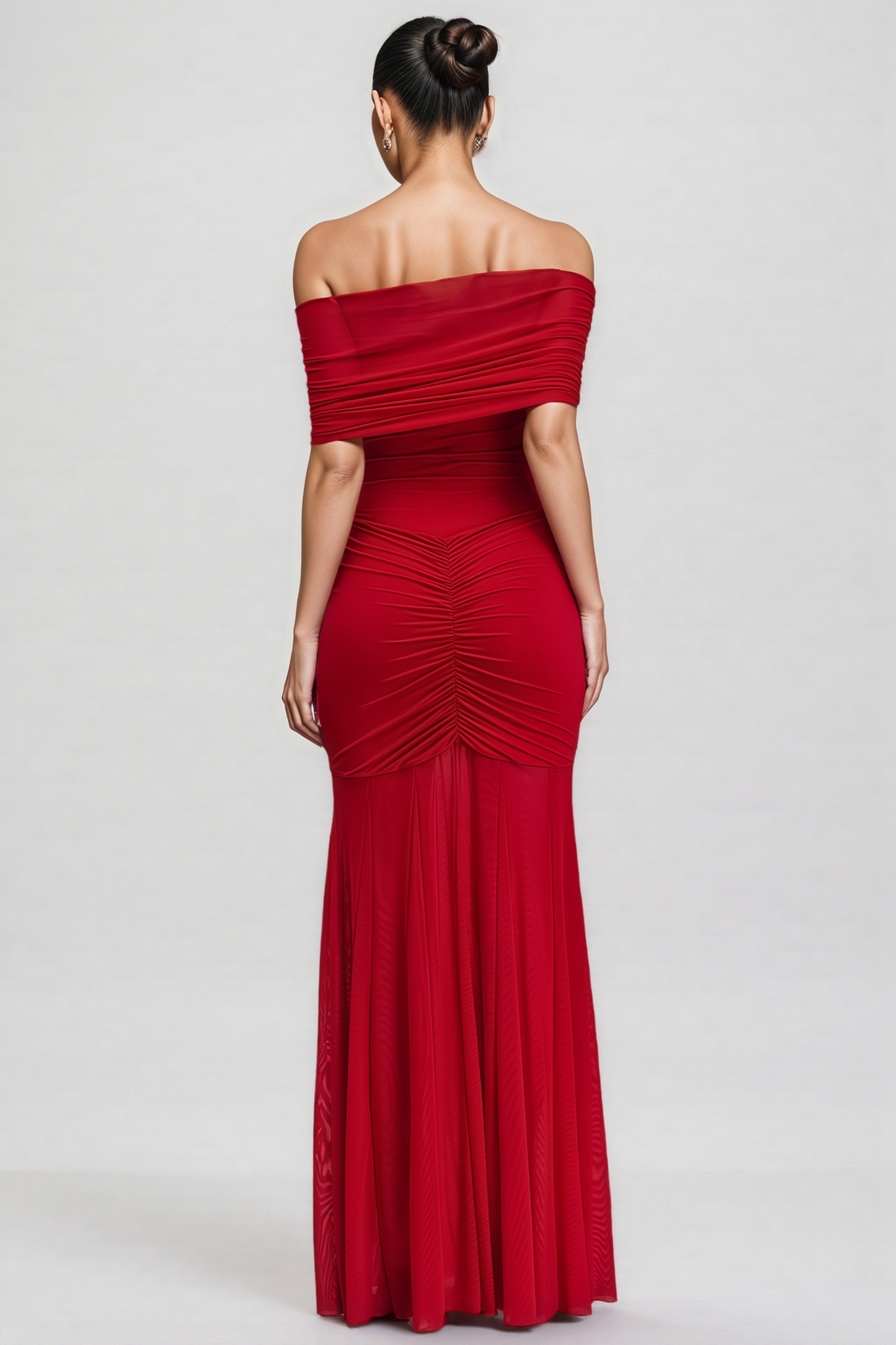 Silvia Strapless Mesh-panelled Dress