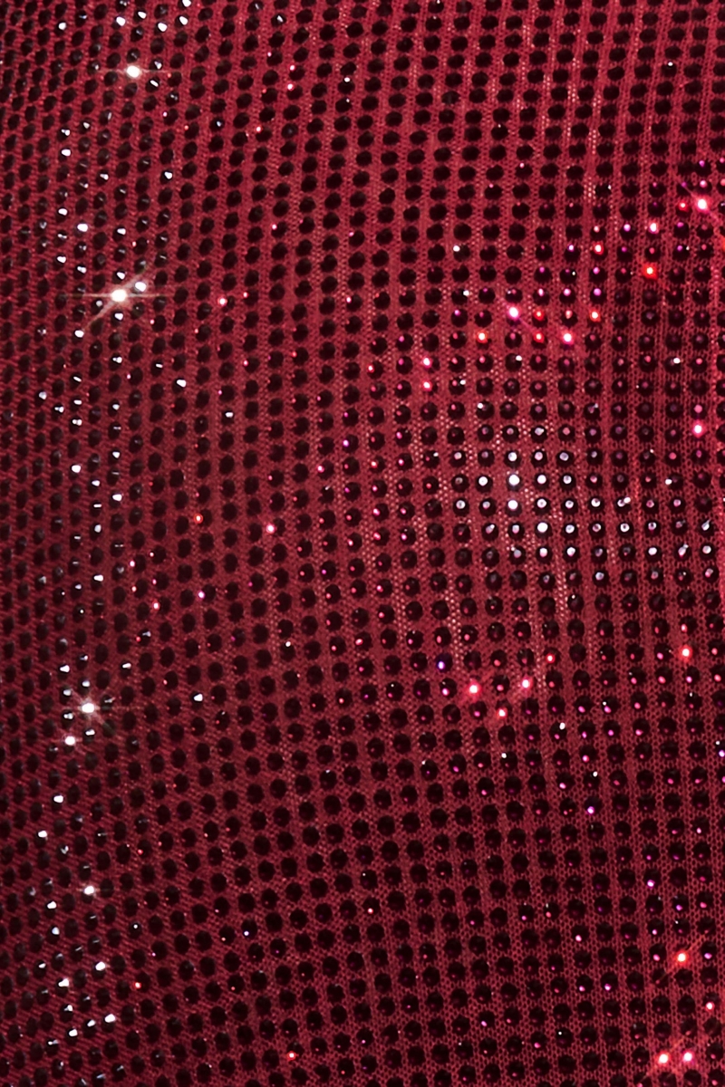 Gethin Red Diamante Halter Midi Dress