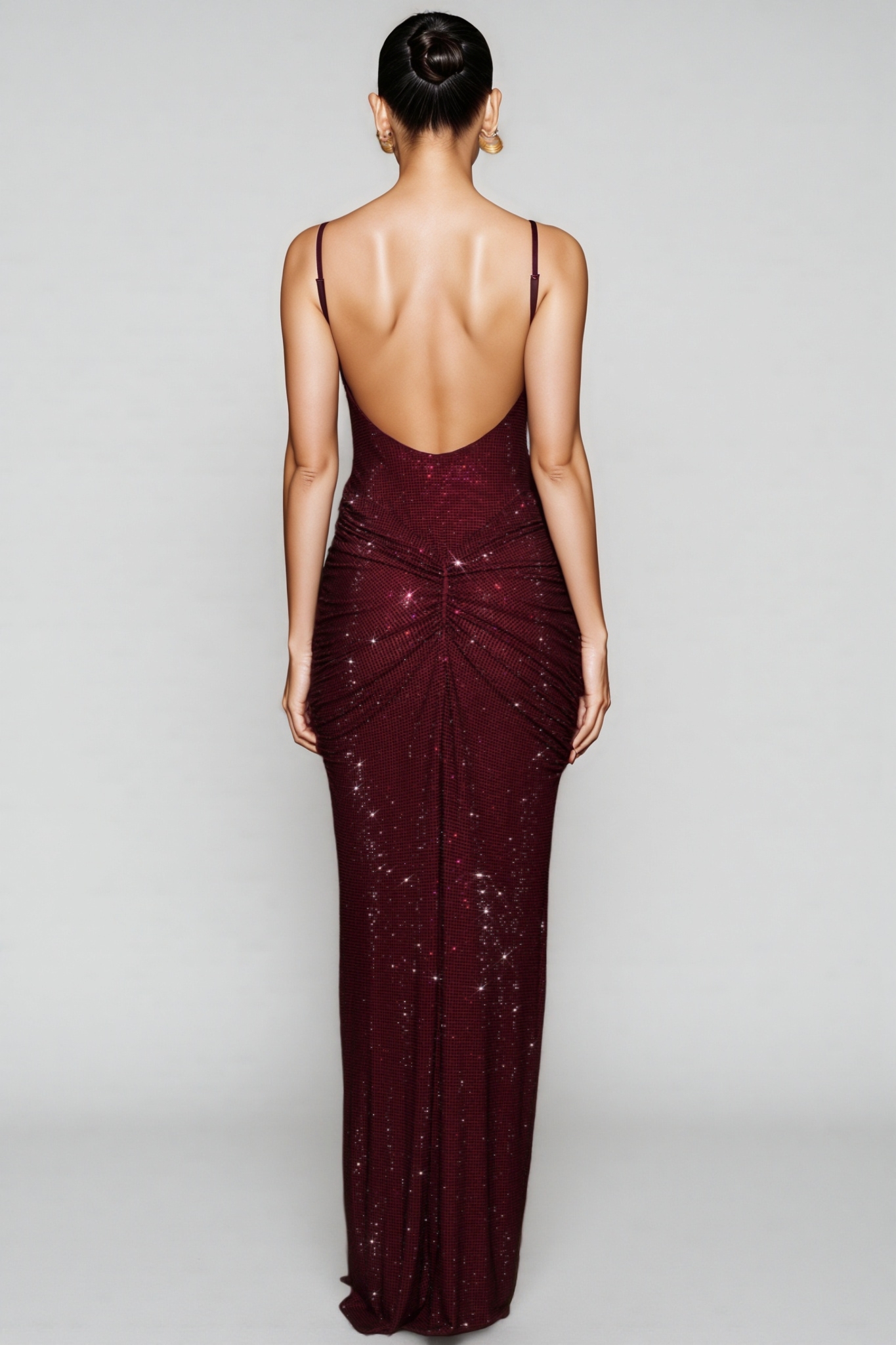 Ilver Red Diamante Maxi Dress 