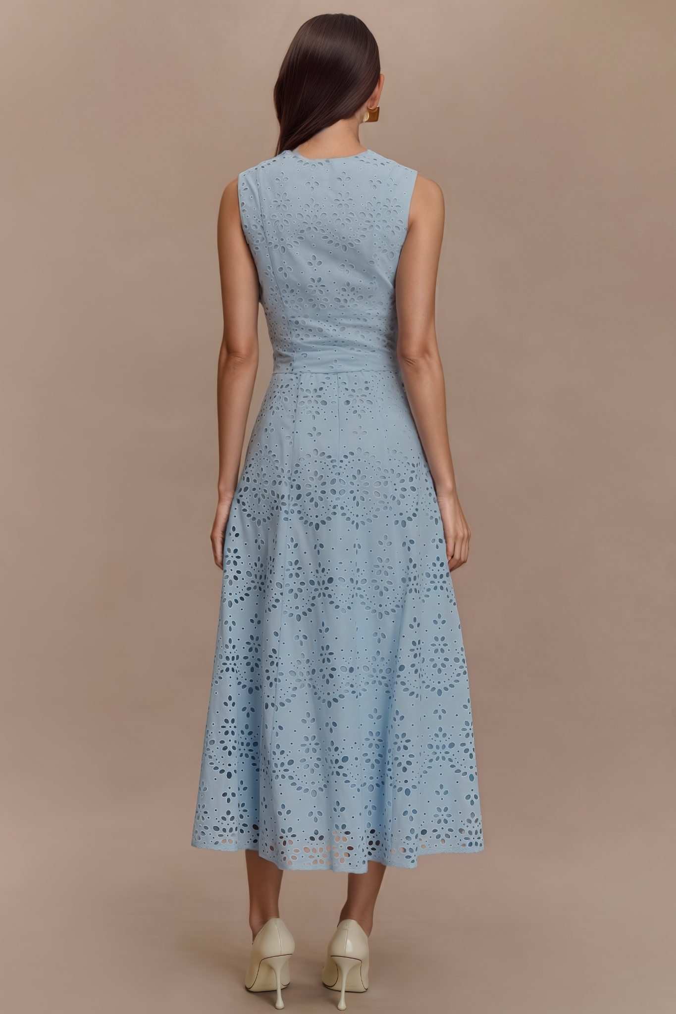 Zohary Blue Sleeveless Maxi Dress Set