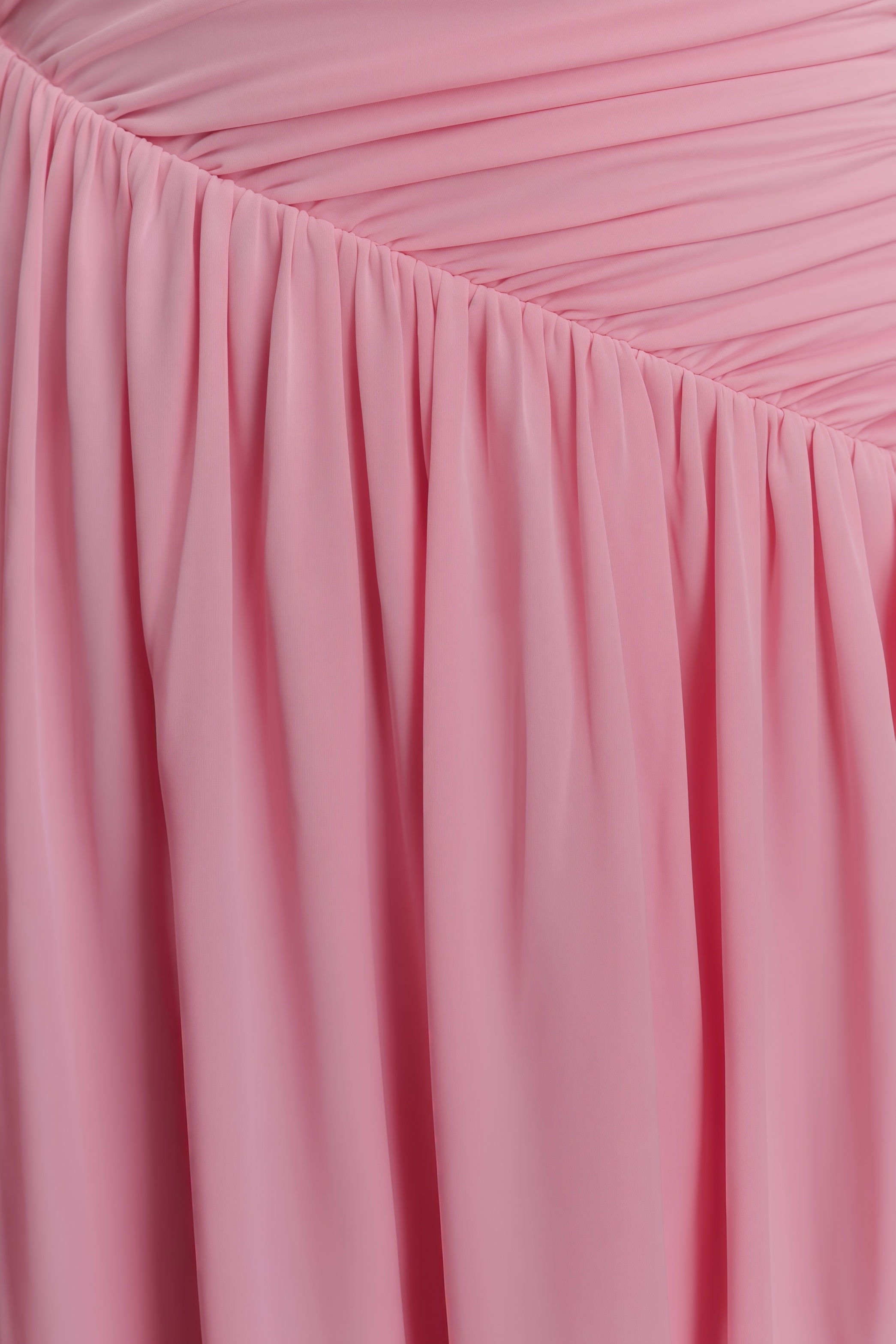Jiyran Pink Asymmetric Maxi Dress 