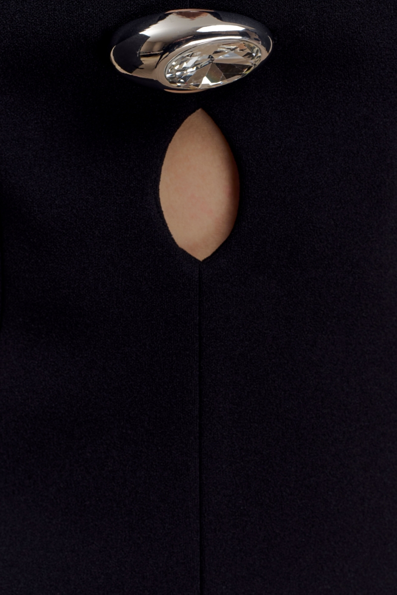 Isryn Black Cut Out Maxi Dress