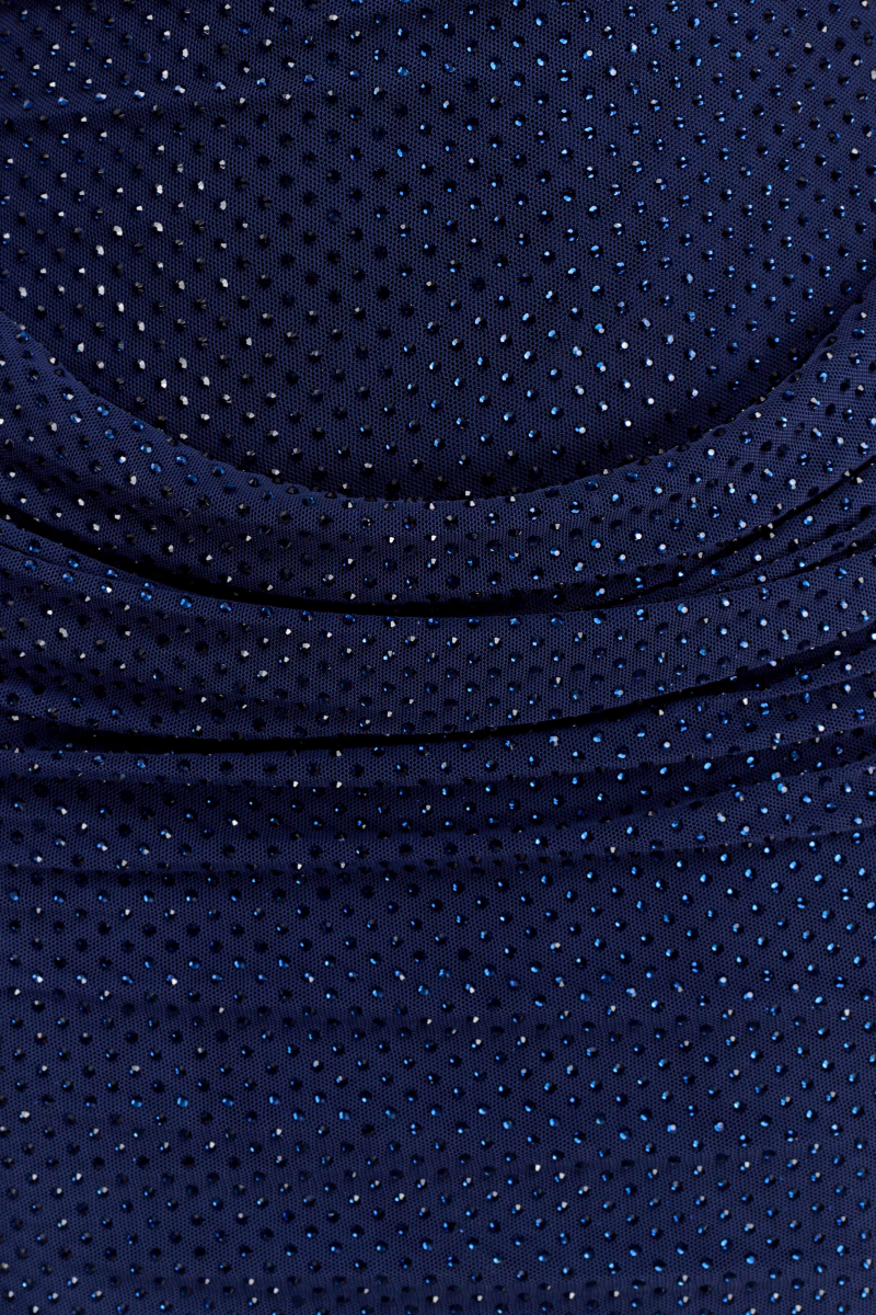 Wyricd Blue Diamante Mini Dress