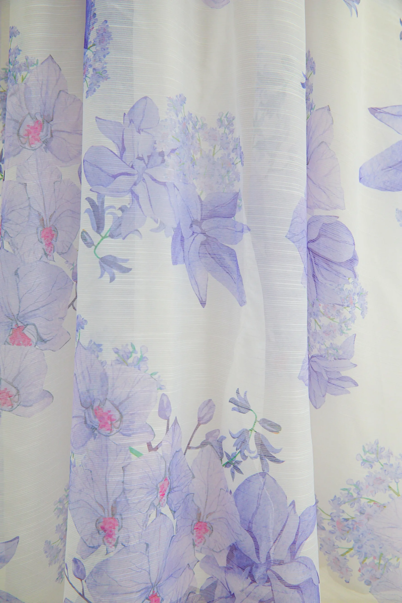 Thtra Purple Floral Print Maxi Dress
