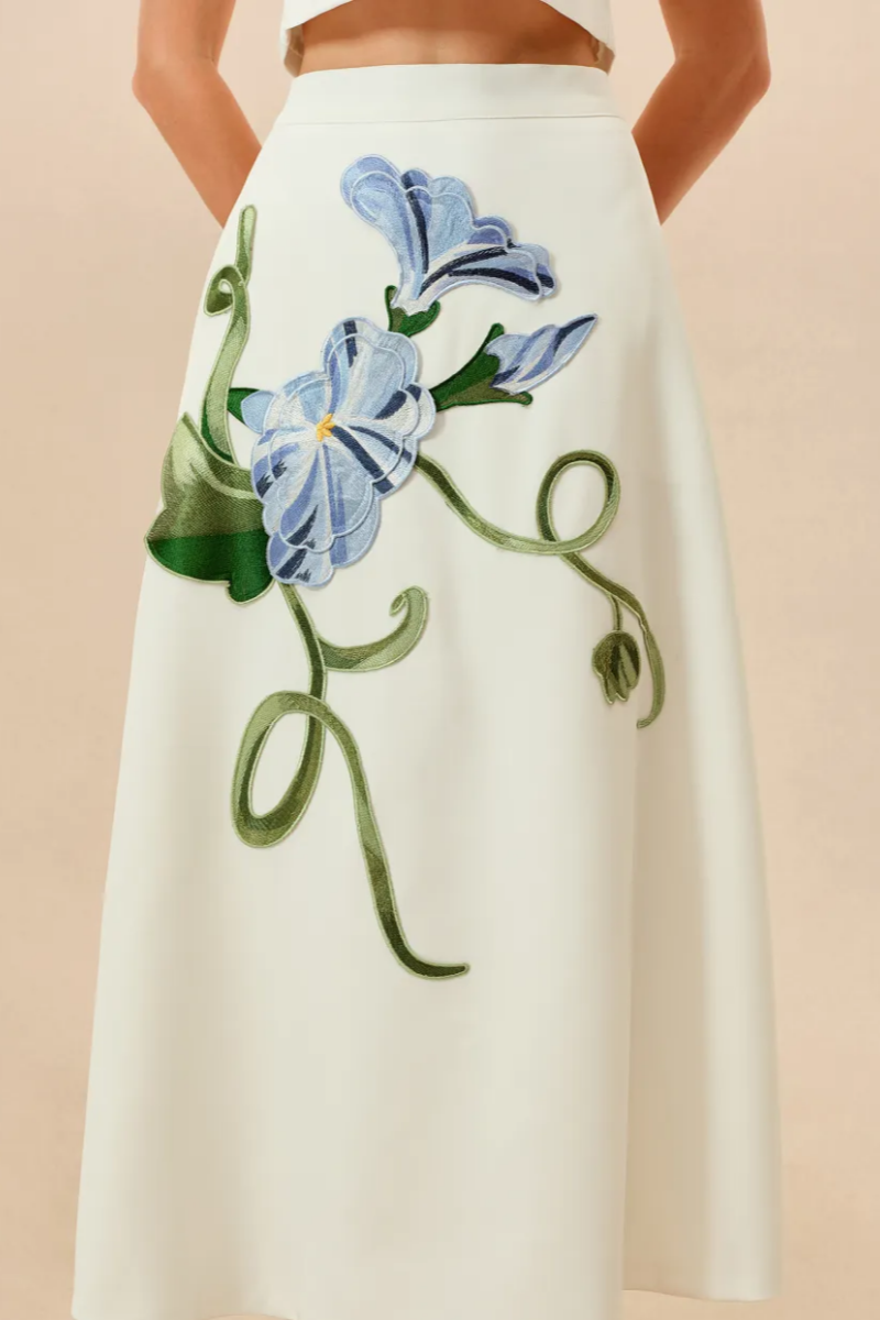 Tupert White Embroidery Maxi Dress Set