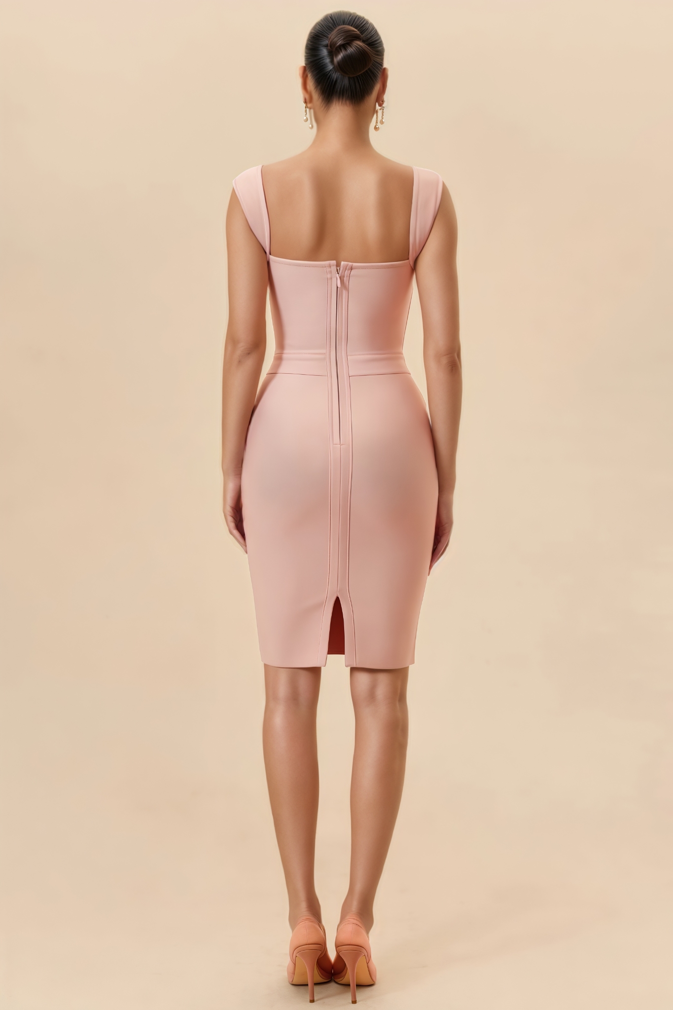 Brhea Pink Halter Lace Mini Dress