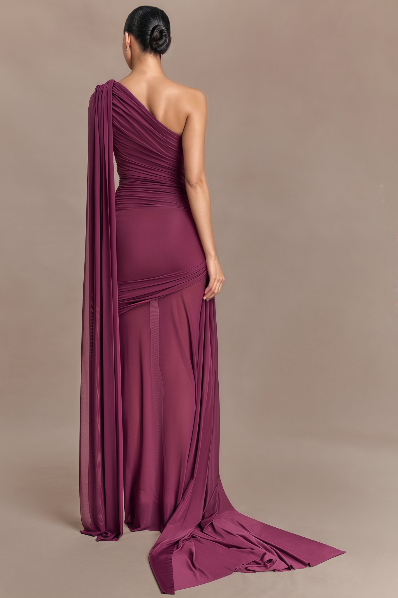 Betrict Red One Shoulder Maxi Dress