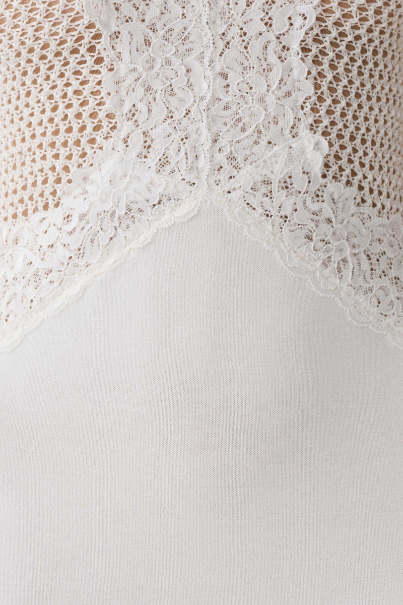 Gisalle White Halter Lace Knit Maxi Dress