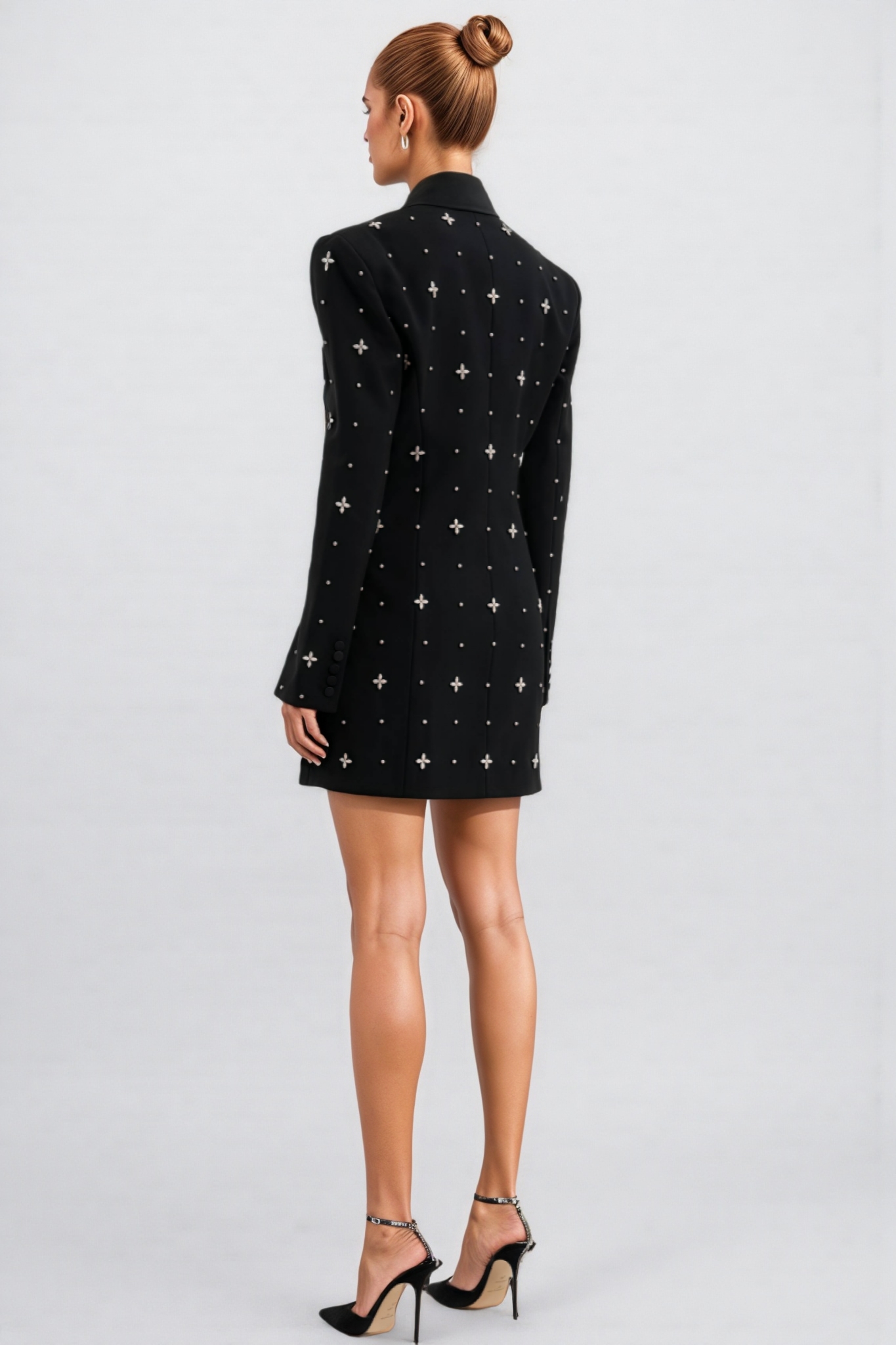 Morgane Beaded Rhinestone Embellished Mini Dress