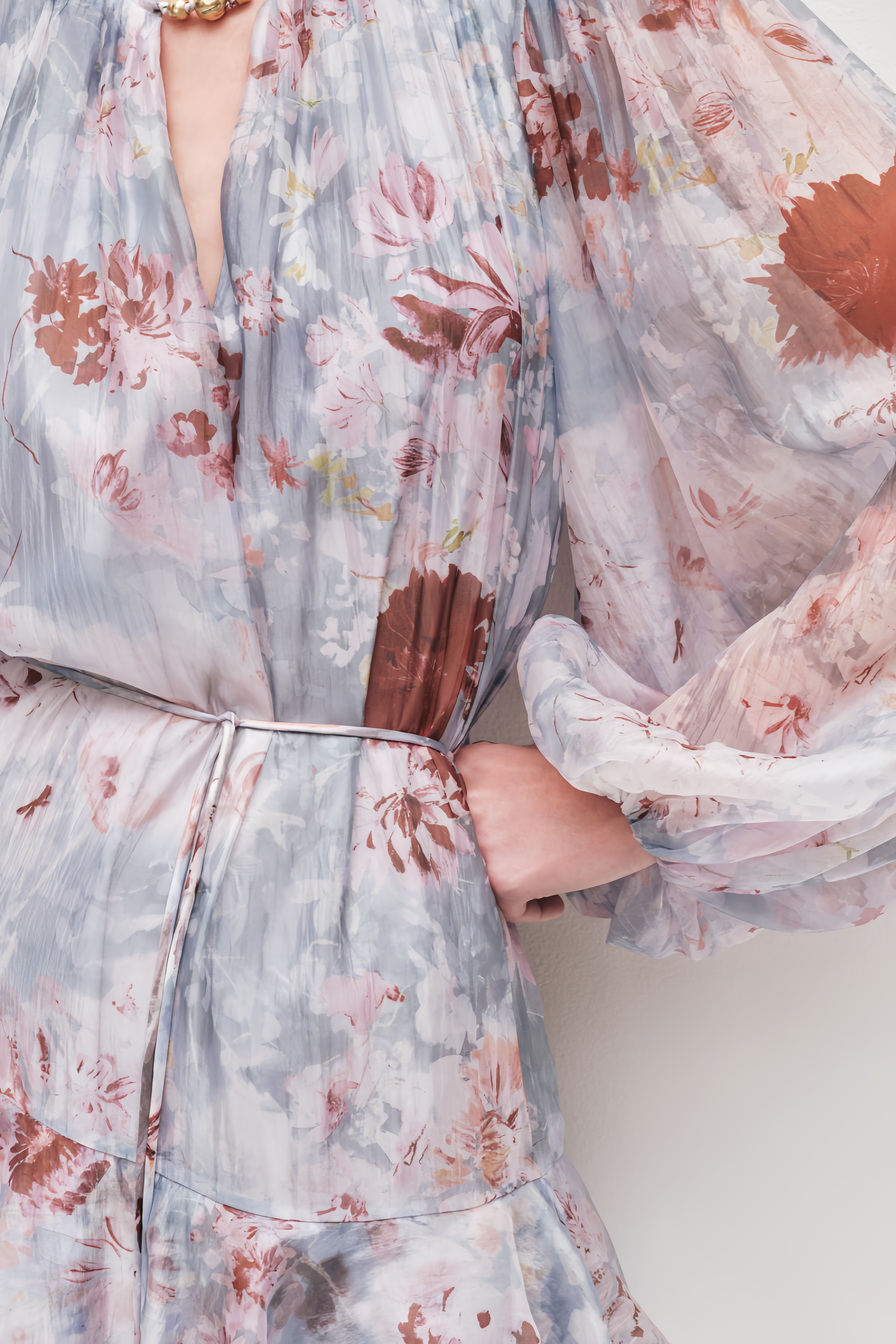 Huitan Long Sleeve Floral Mini Dress
