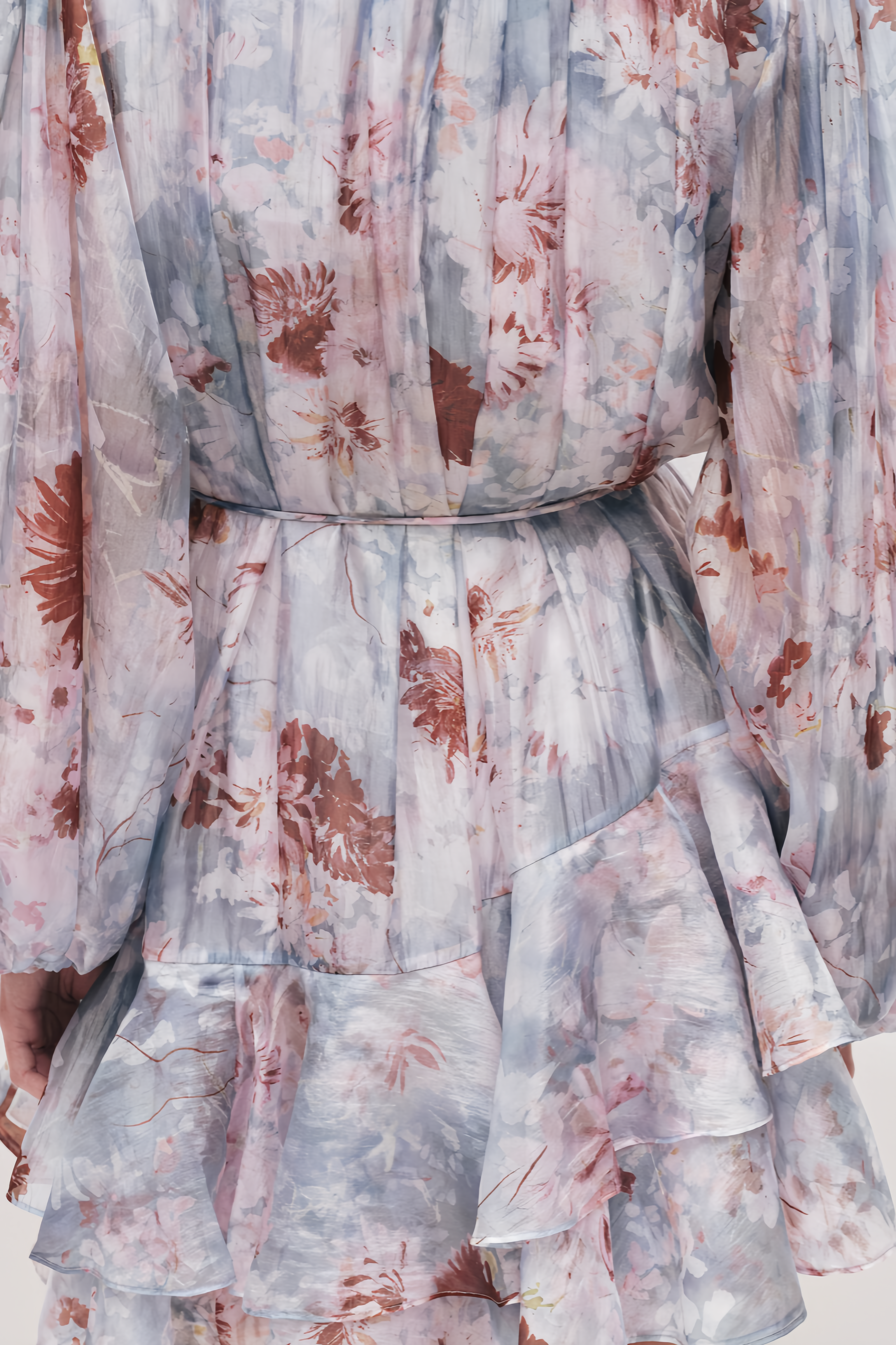 Huitan Long Sleeve Floral Mini Dress