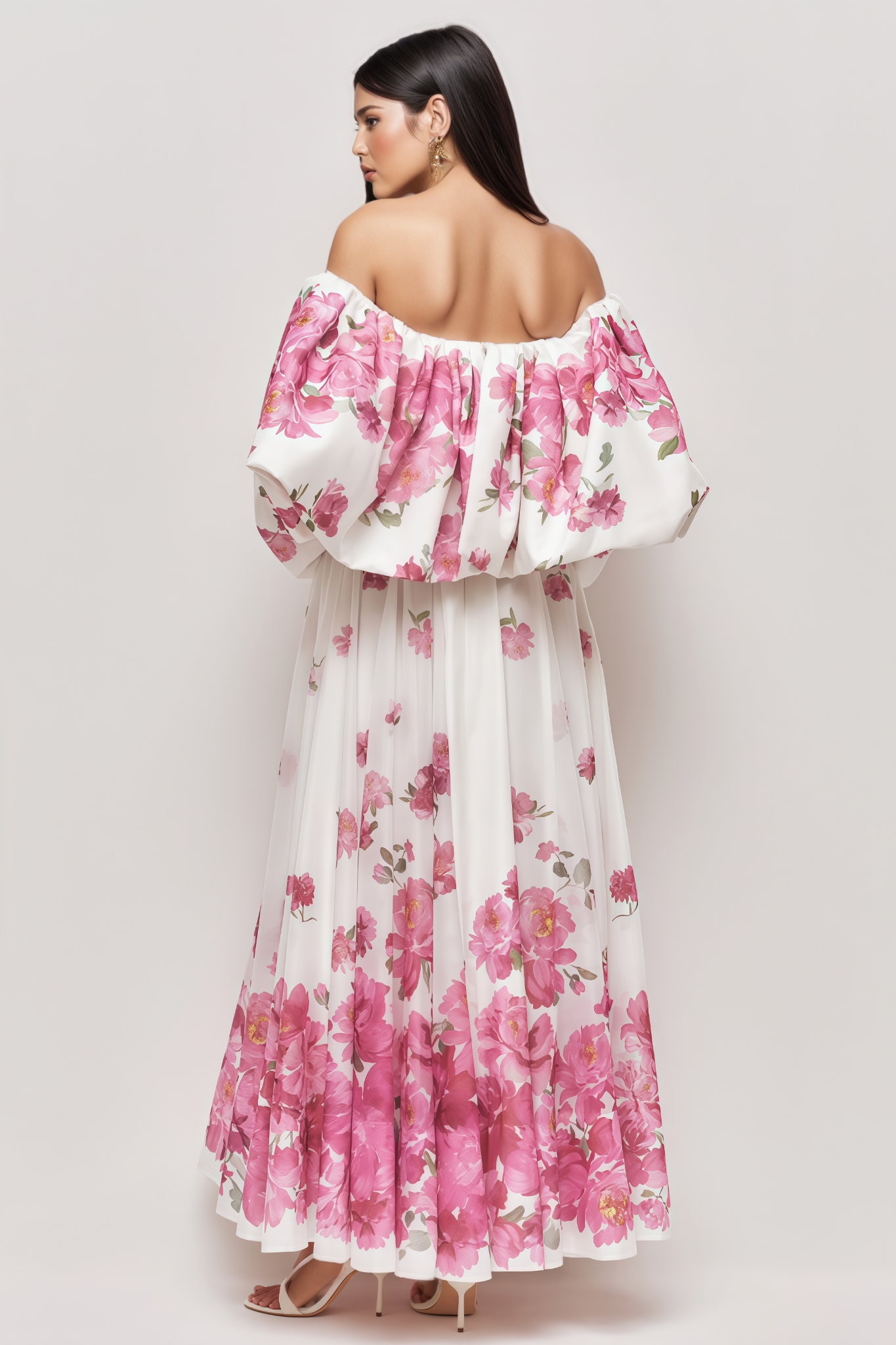 Valiyn Strapless Floral Maxi Dress
