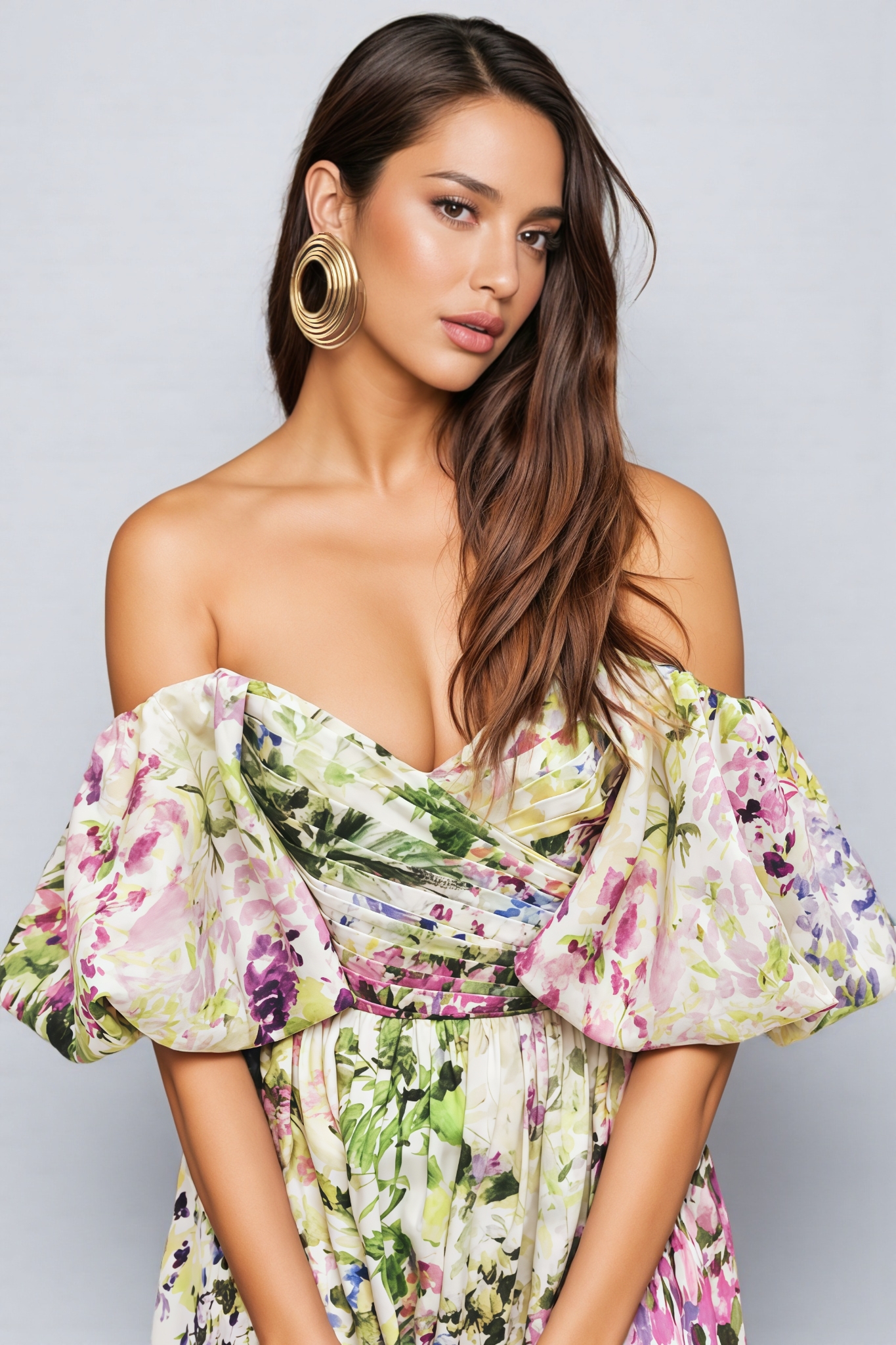 Miles Strapless Floral Maxi Dress