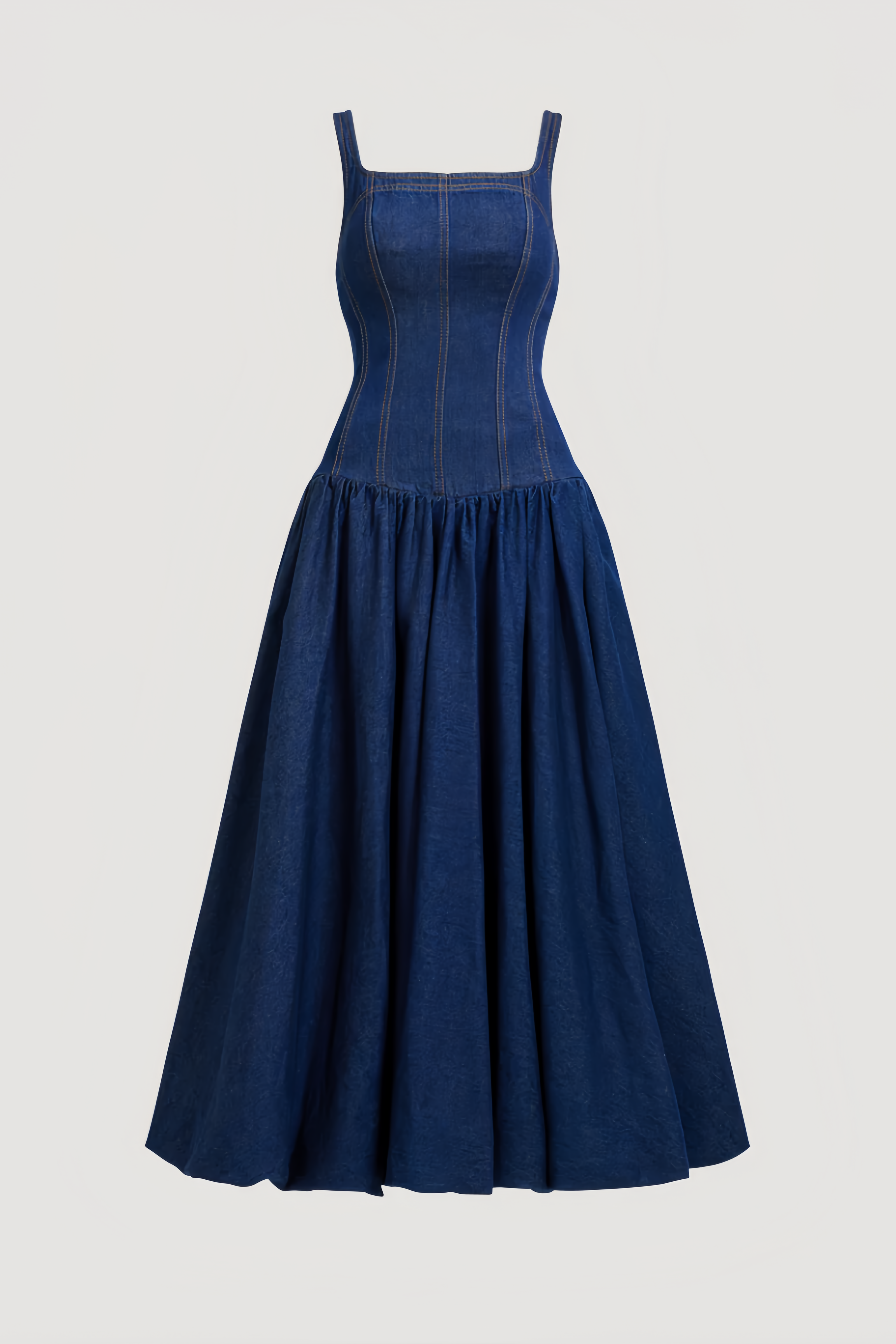 Yvaset Blue Halter Maxi Dress