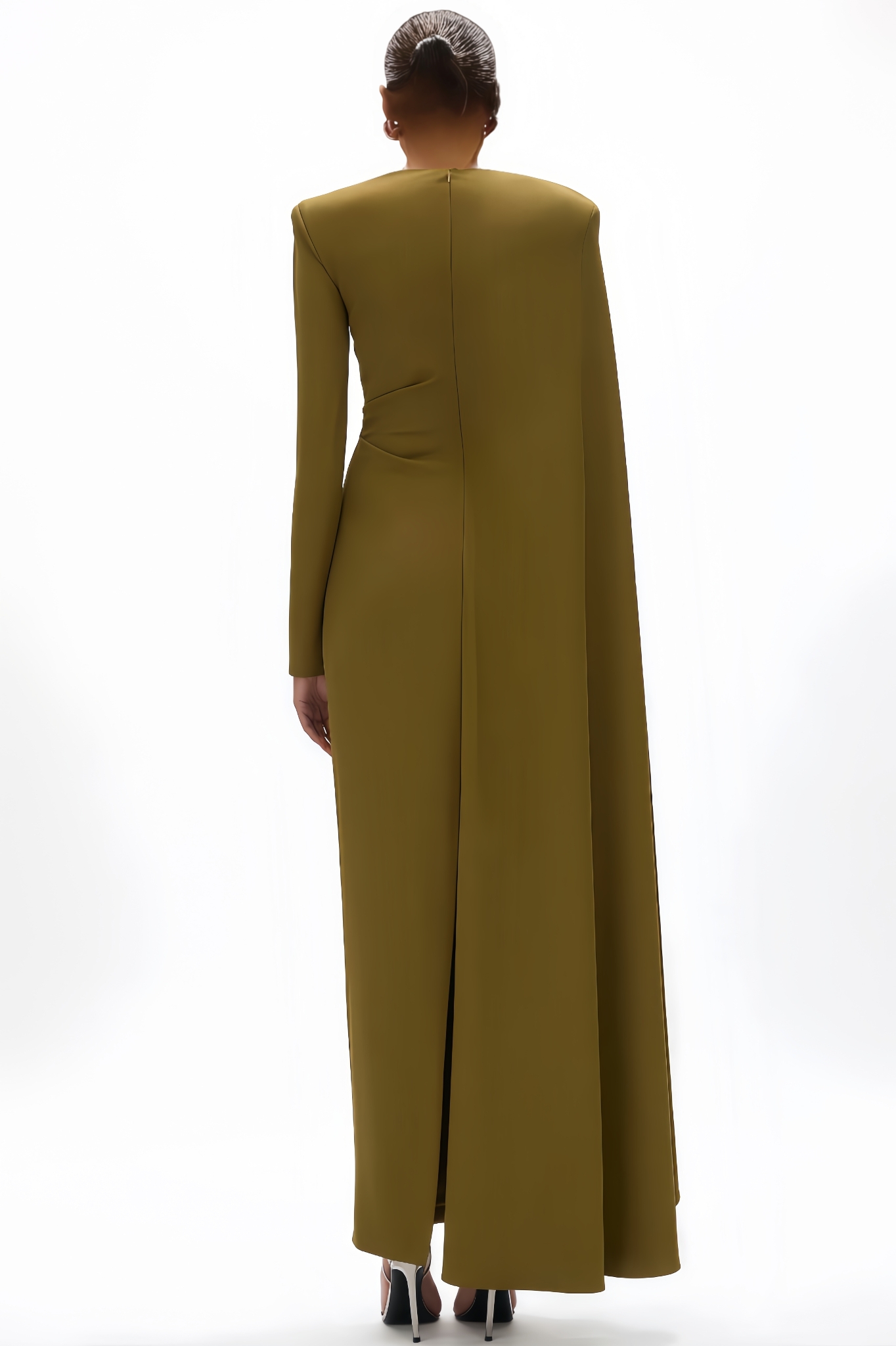 Naiya Round-Neck Asymmetrical Maxi Dress