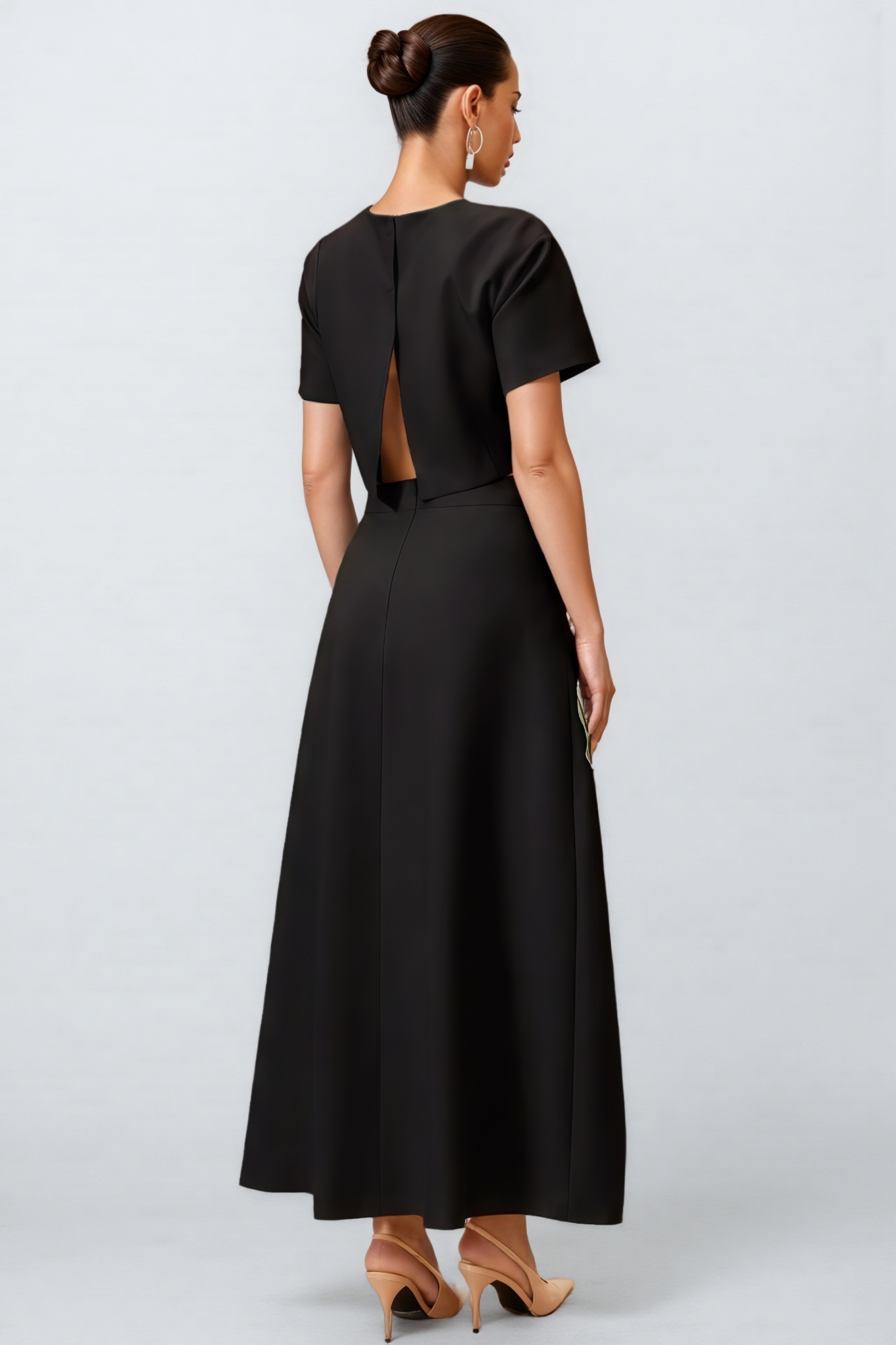 Minerva Black Embroidery Maxi Dress Set