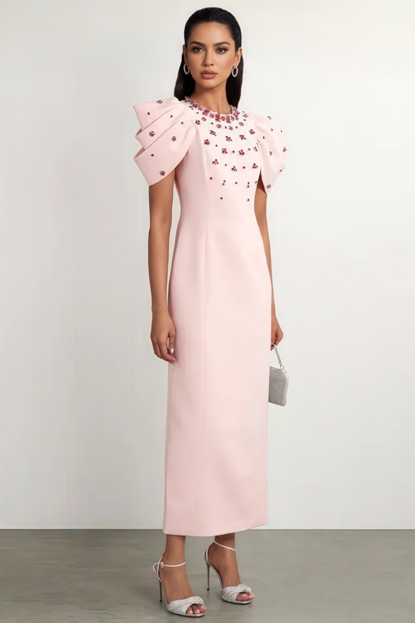 Madisen Pink Bandage Maxi Dress