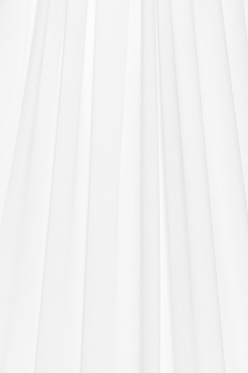 Raelin White Sleeveless Draped Maxi Dress