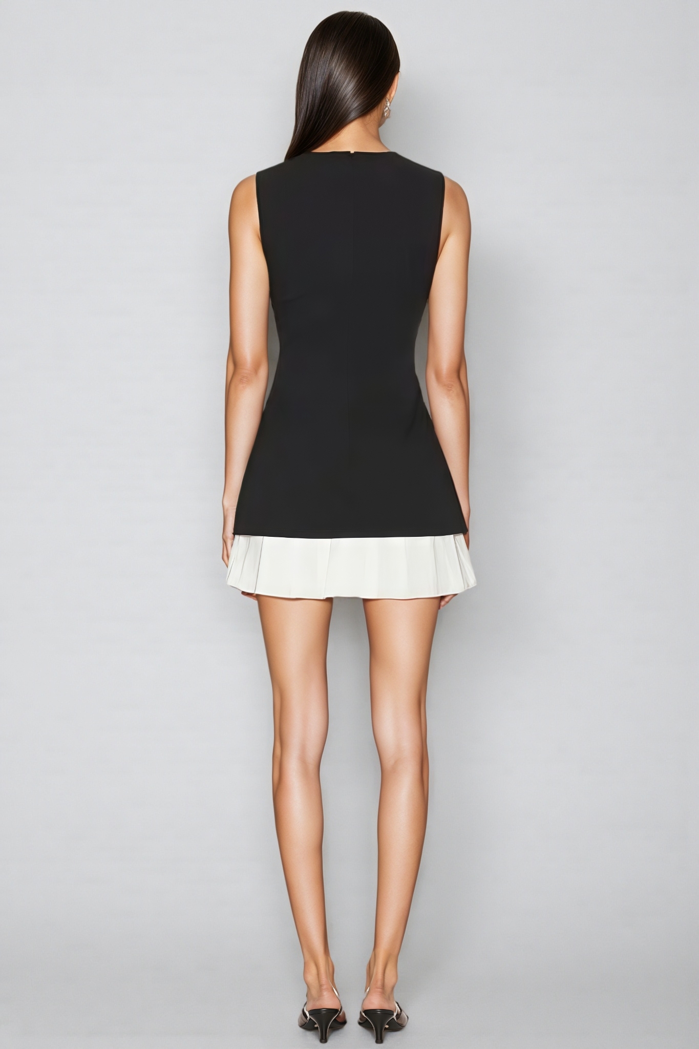 Rosariy Black Sleeveless Mini Dress