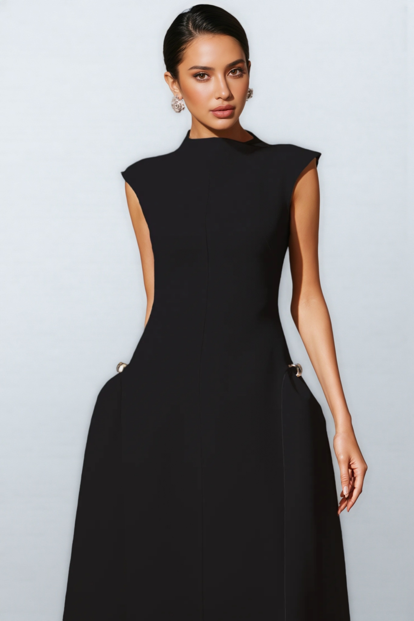 Oana Choker Sleeveless Maxi Dress