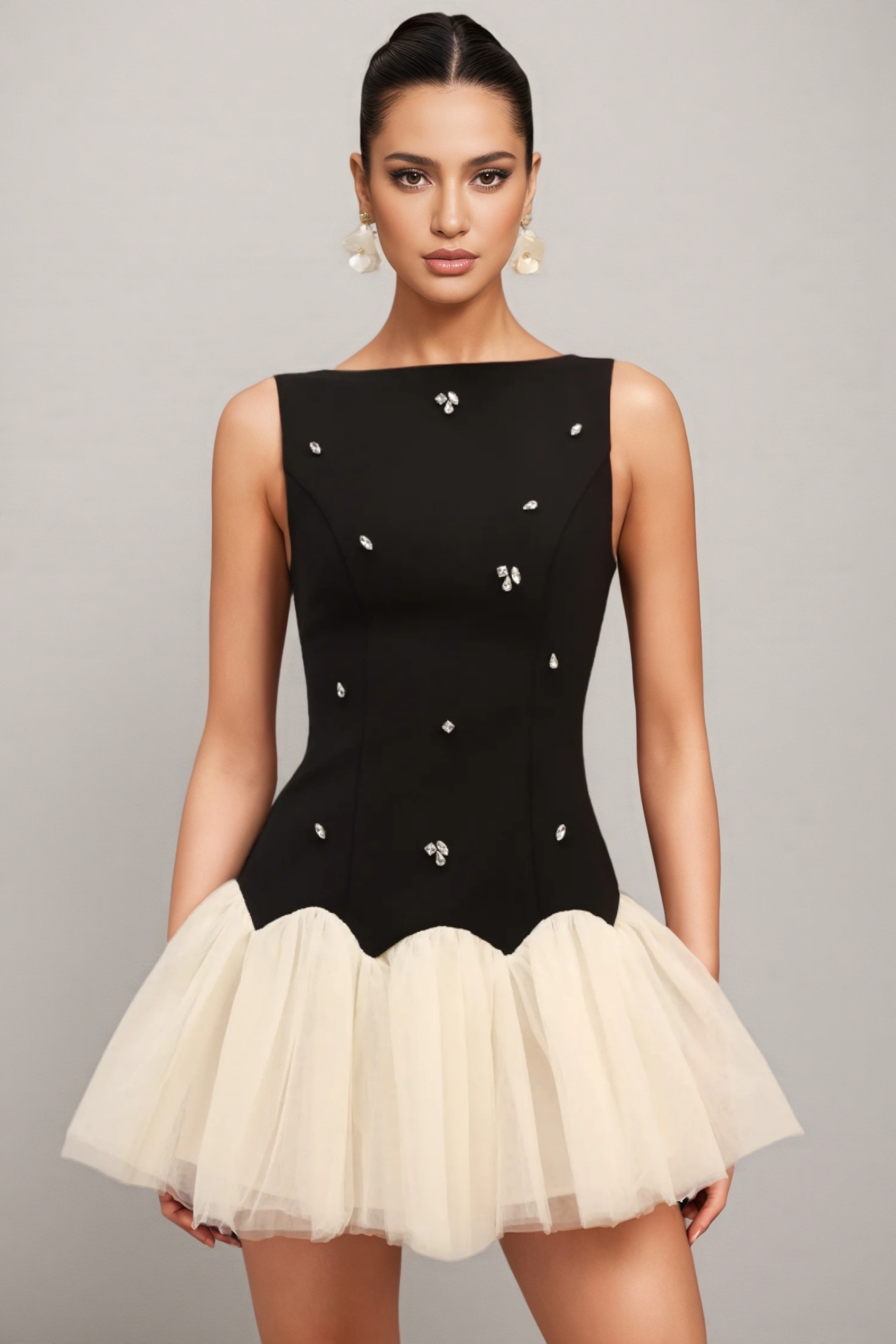 Osiard Sleeveless Diamond Mini Dress