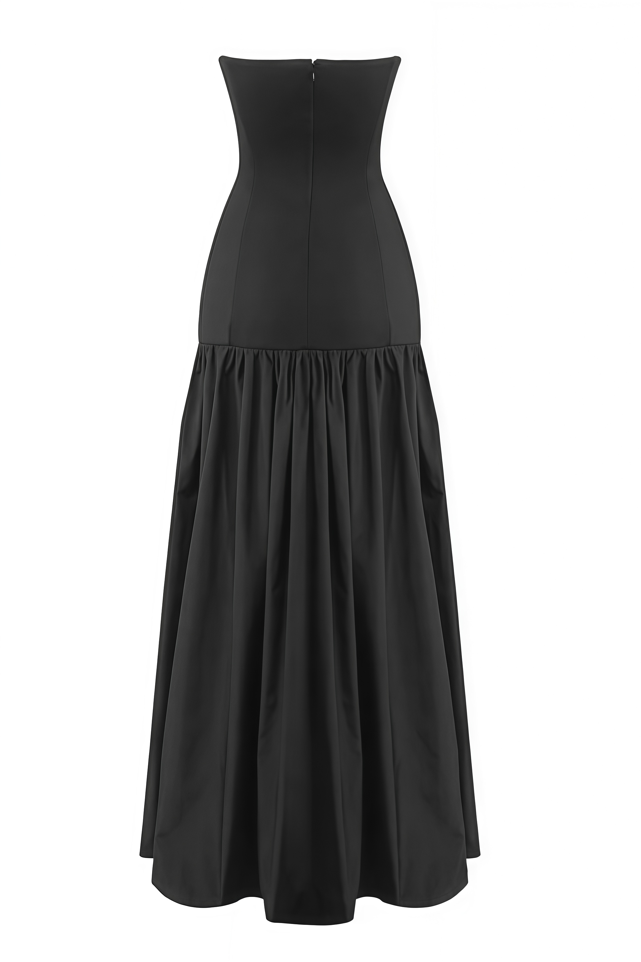 Zyriusy Black Strapless Cut Out Maxi Dress
