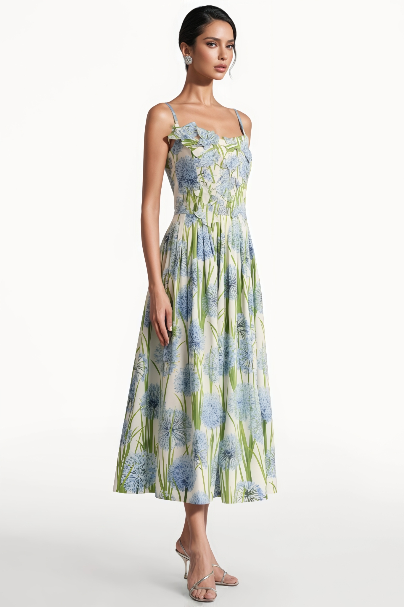 Notaliy Sleeveless Floral Maxi Dress