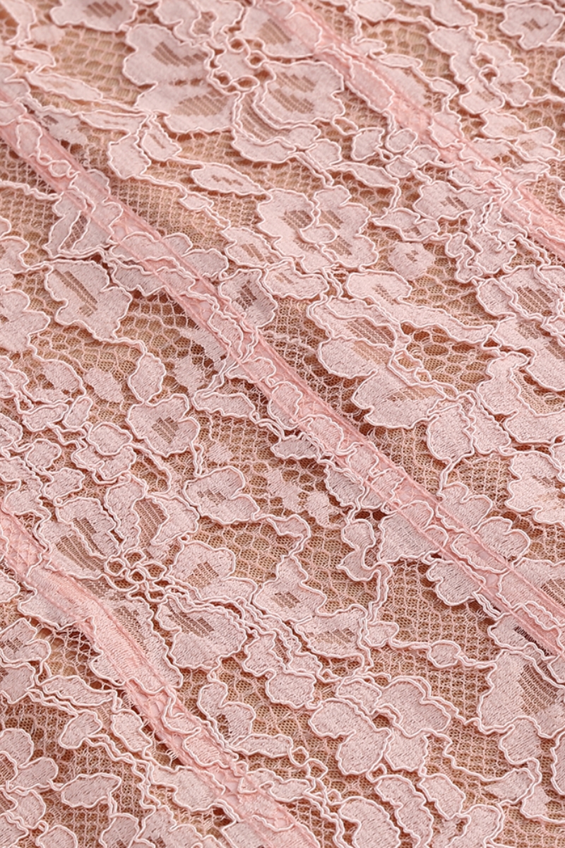 Nayllt Pink Lace Halter Maxi Dress