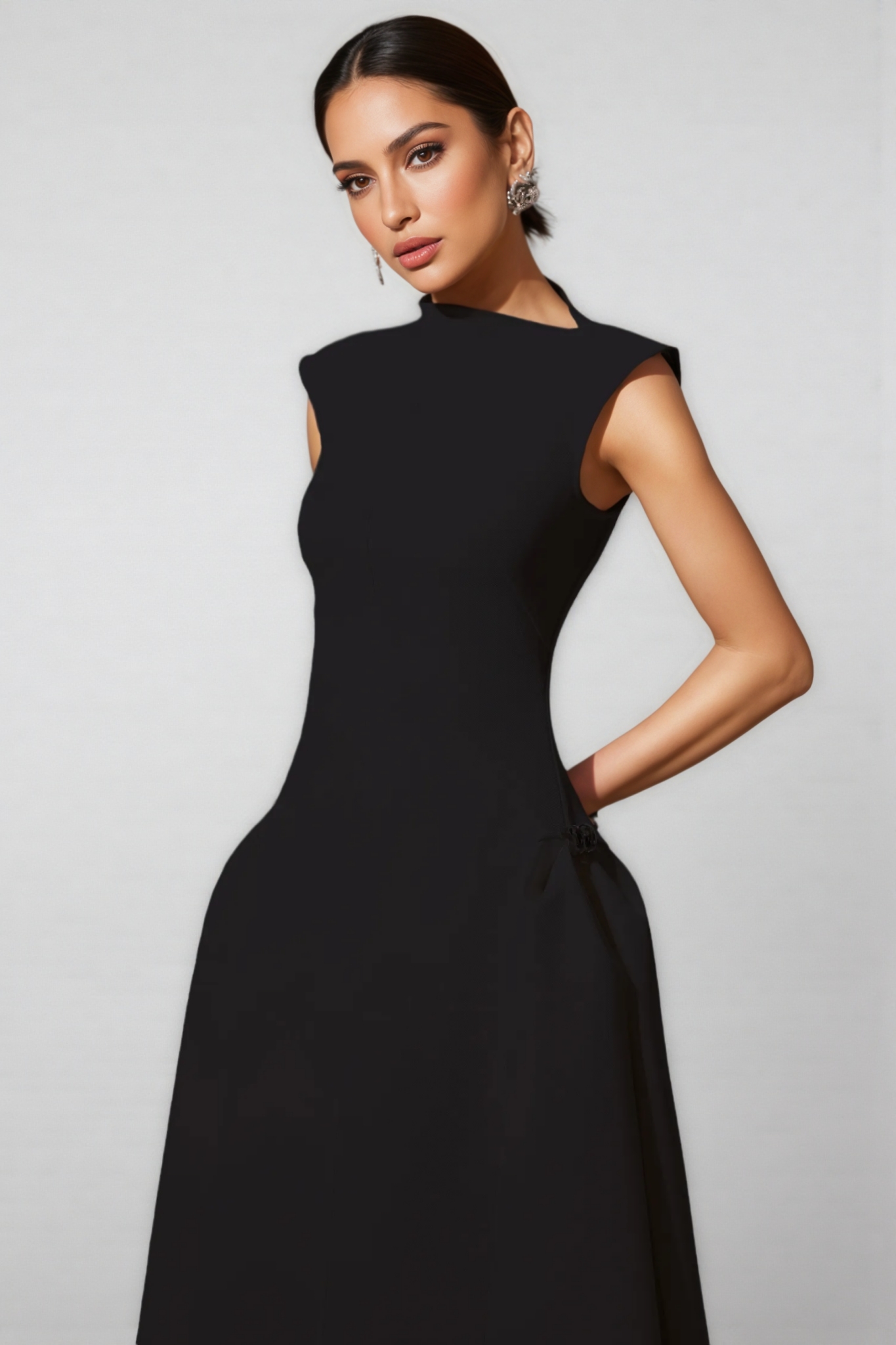 Oana Choker Sleeveless Maxi Dress