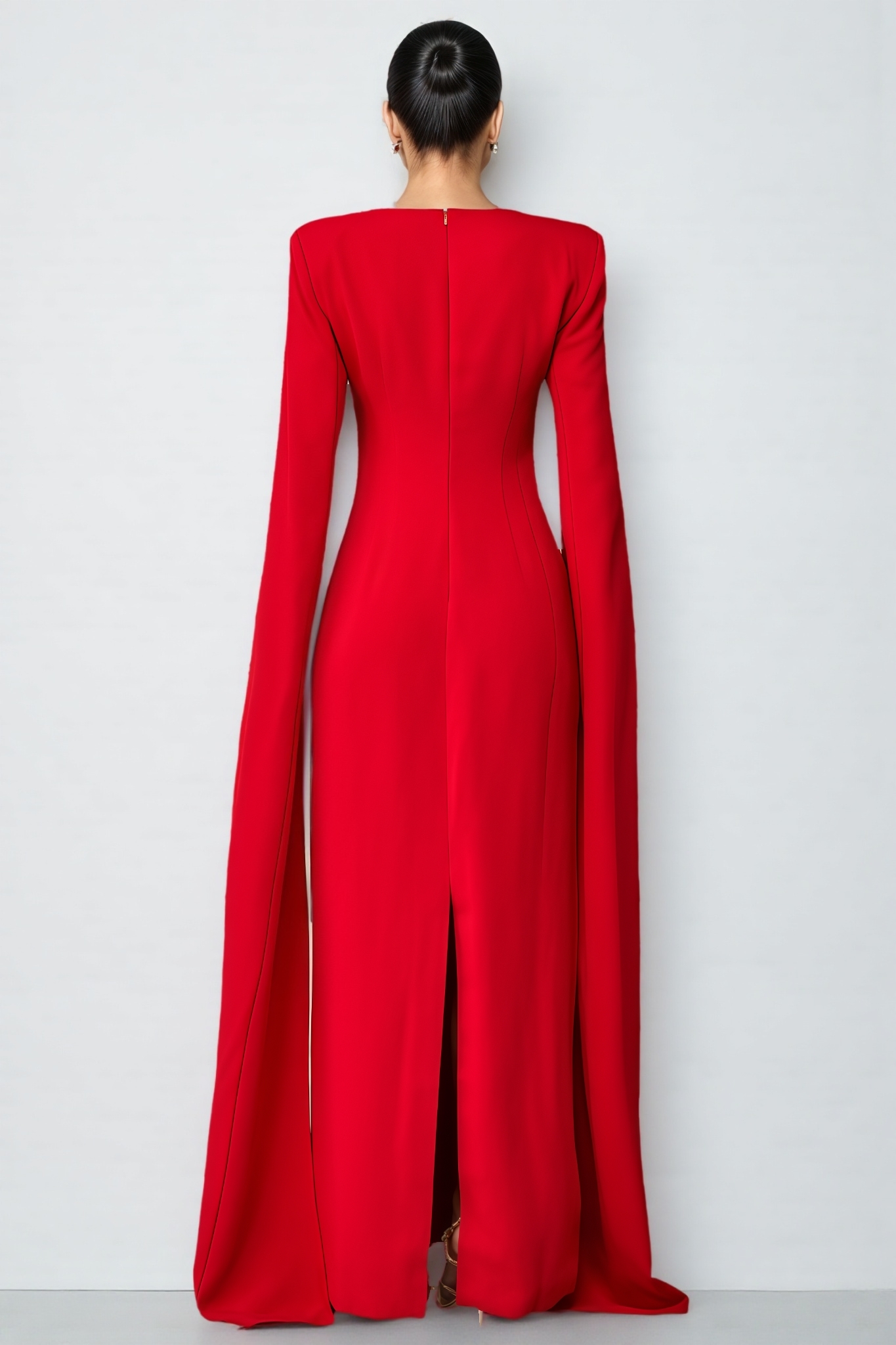 Marleigh Cape Sleeve Embellished Maxi Dress