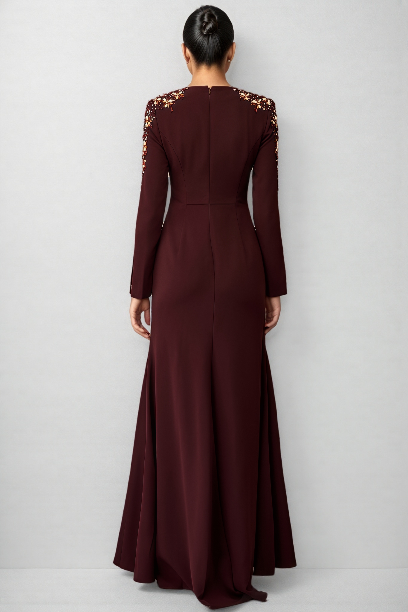 Elva Embellished V-Neck Maxi Dress