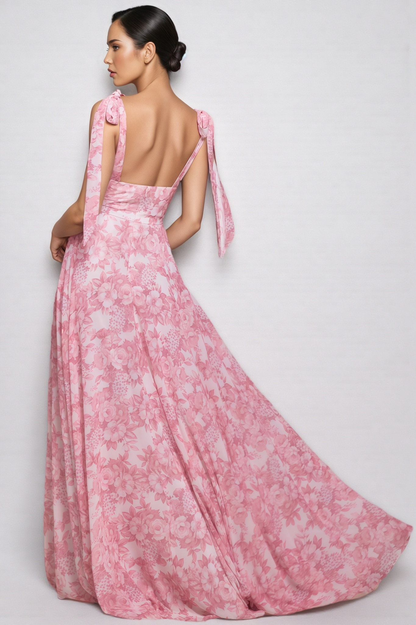 Marisrt A-Line Floral Printed Maxi Dress