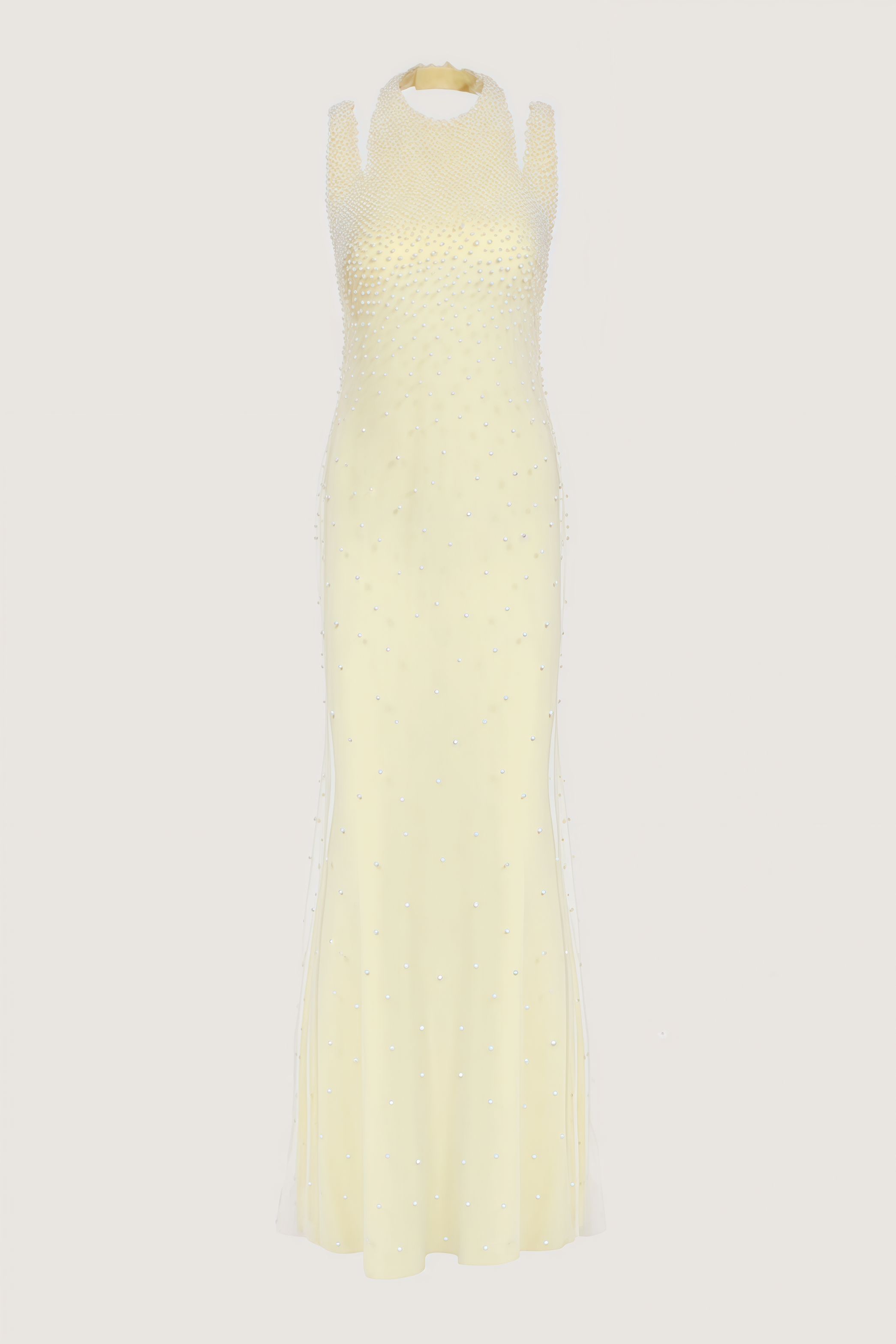 Hunga Pearl Tassel Fishtail Maxi Dress