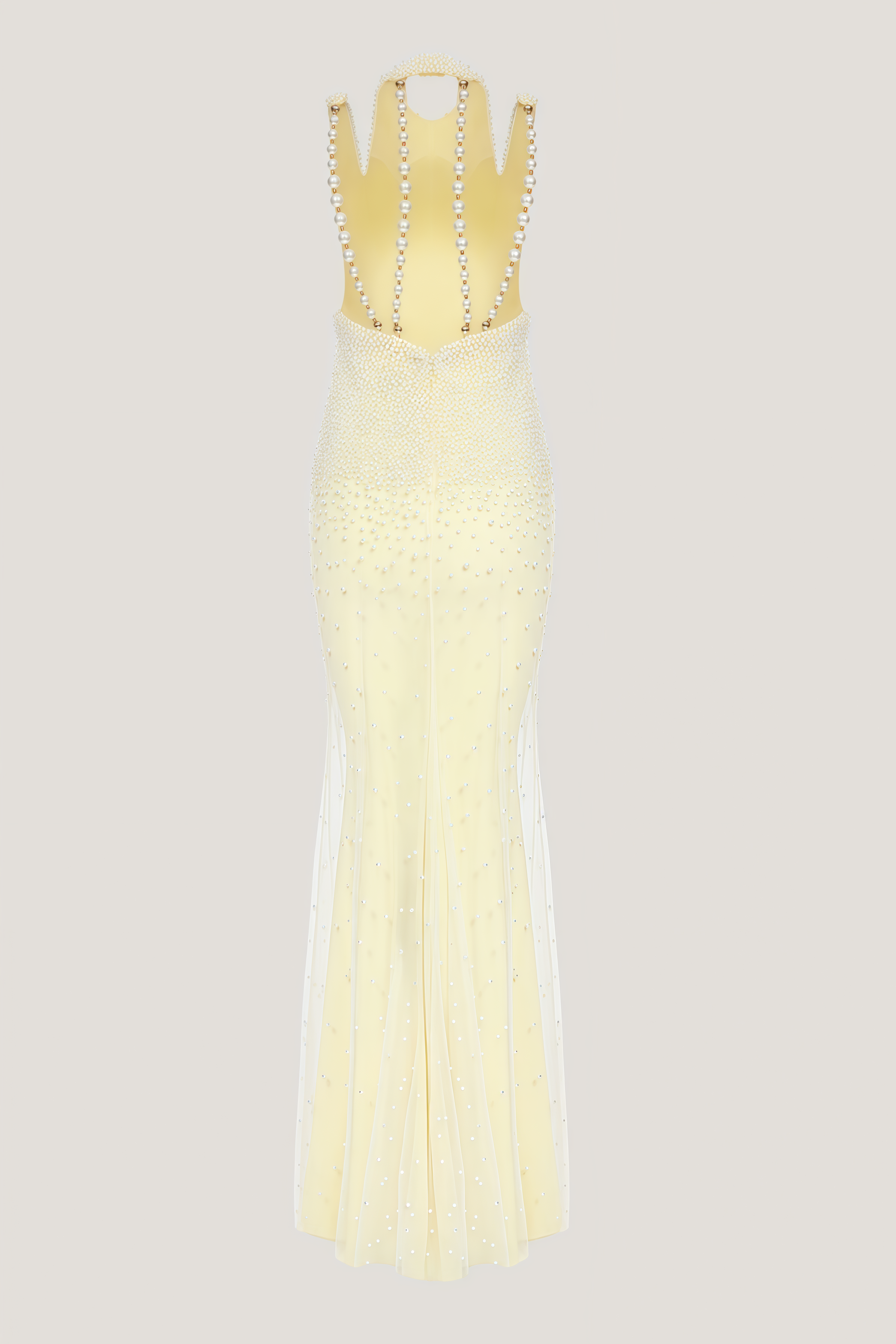 Hunga Pearl Tassel Fishtail Maxi Dress