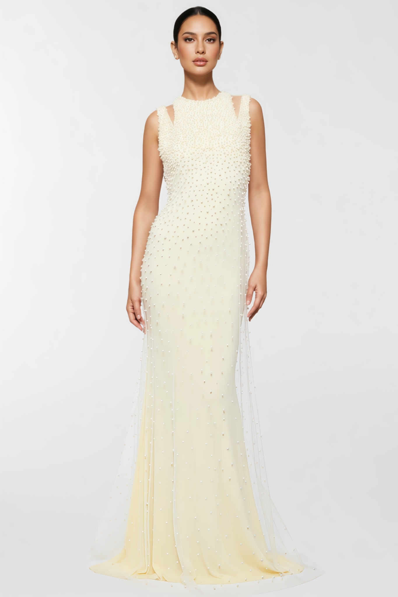 Hunga Pearl Tassel Fishtail Maxi Dress