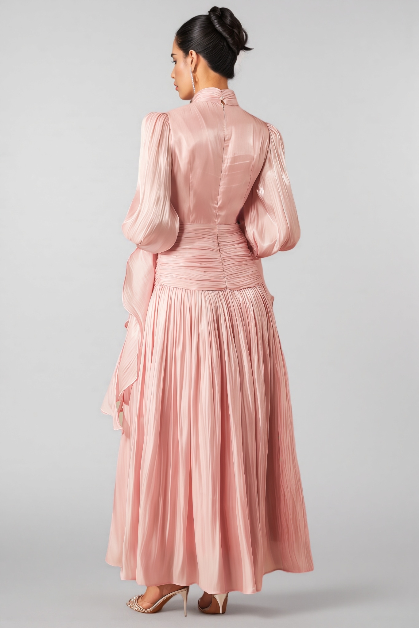 Vlada Puff Sleeve Ruched Bodice Maxi Dress