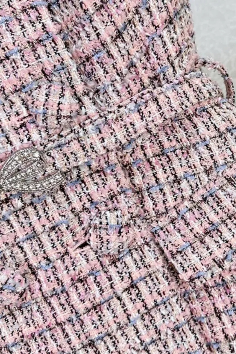 Lihamy Pink Layered Midi Dress