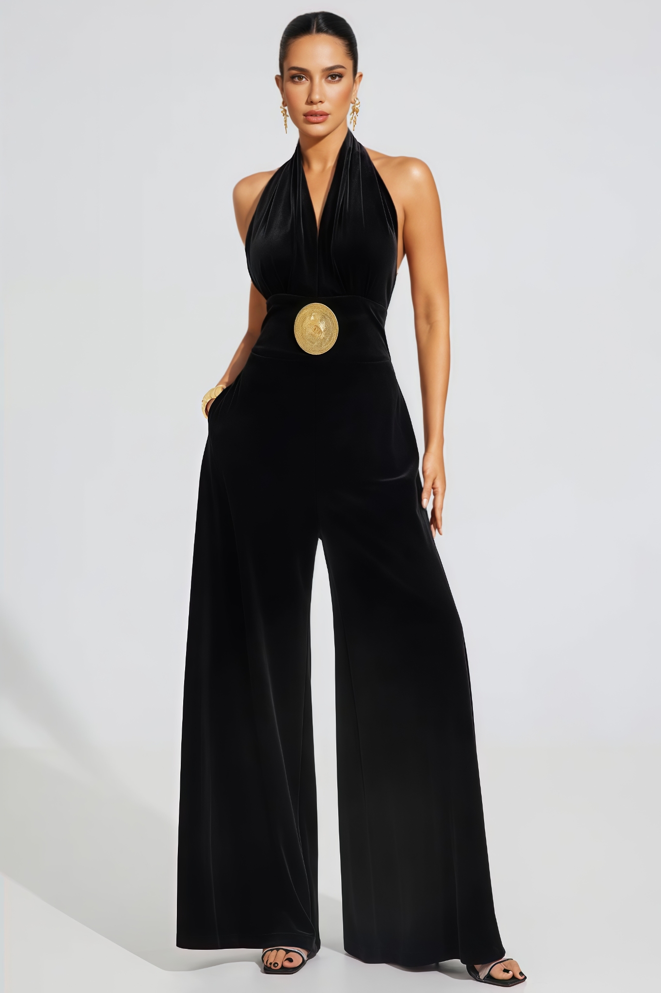 Mavrok Black Sleeveless Jumpsuit