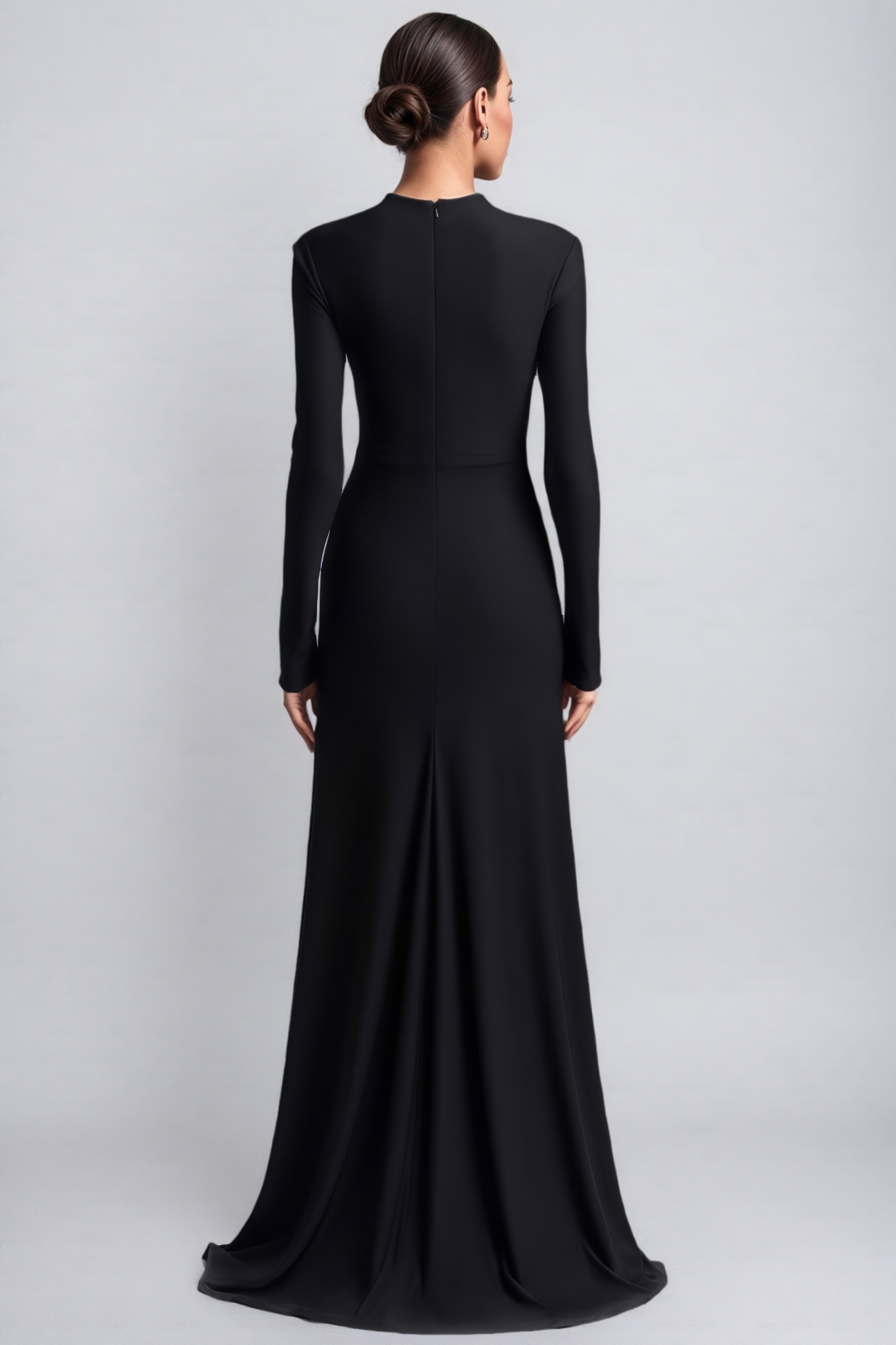 Dulio Black Rhinestone Floral Maxi Dress