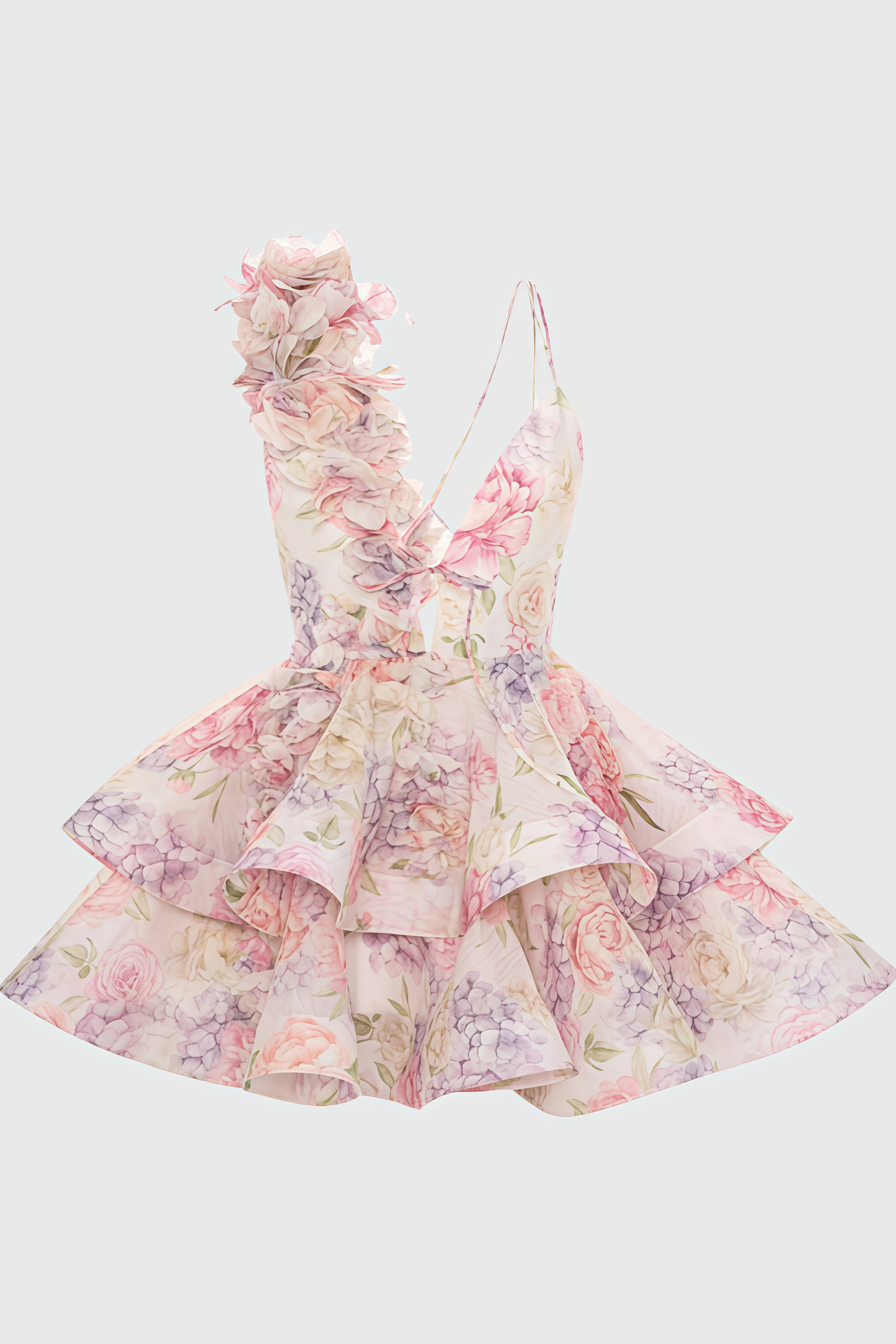 Carte Pink Backless Printed Mini Dress