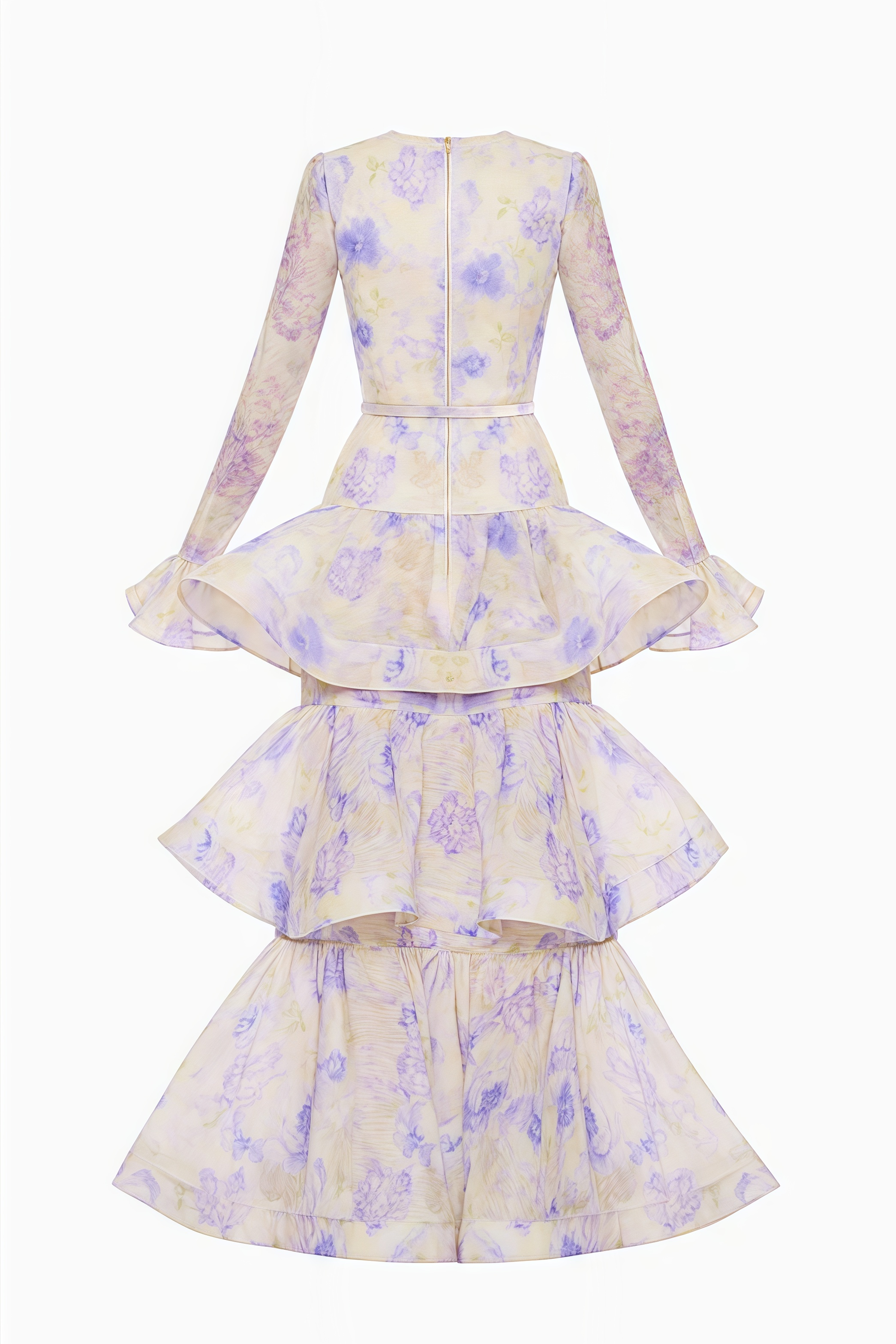 Olenf V-neck Printed Cake Maxi Dress