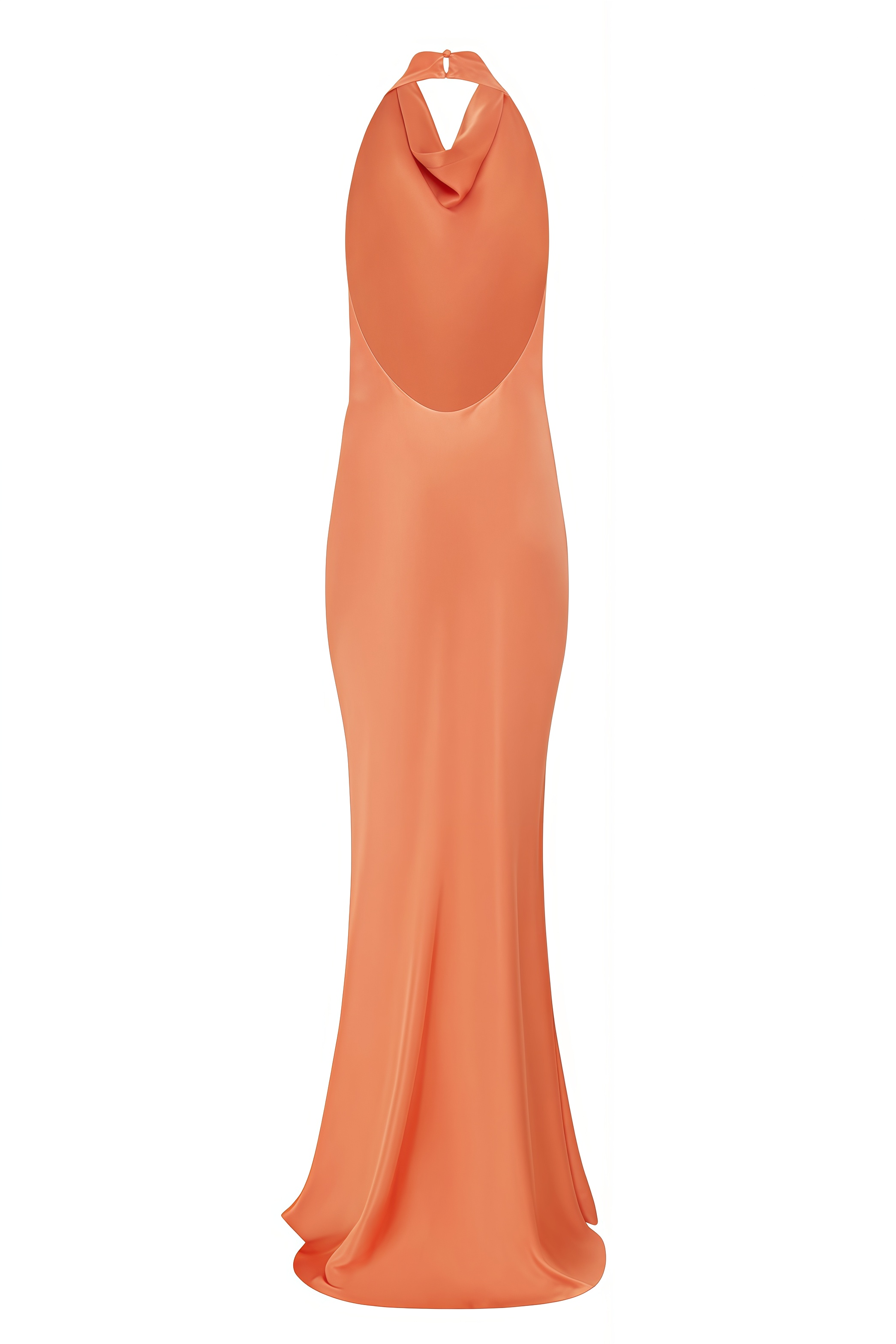 Thiarnt Orange Backless Sleeveless Maxi Dress
