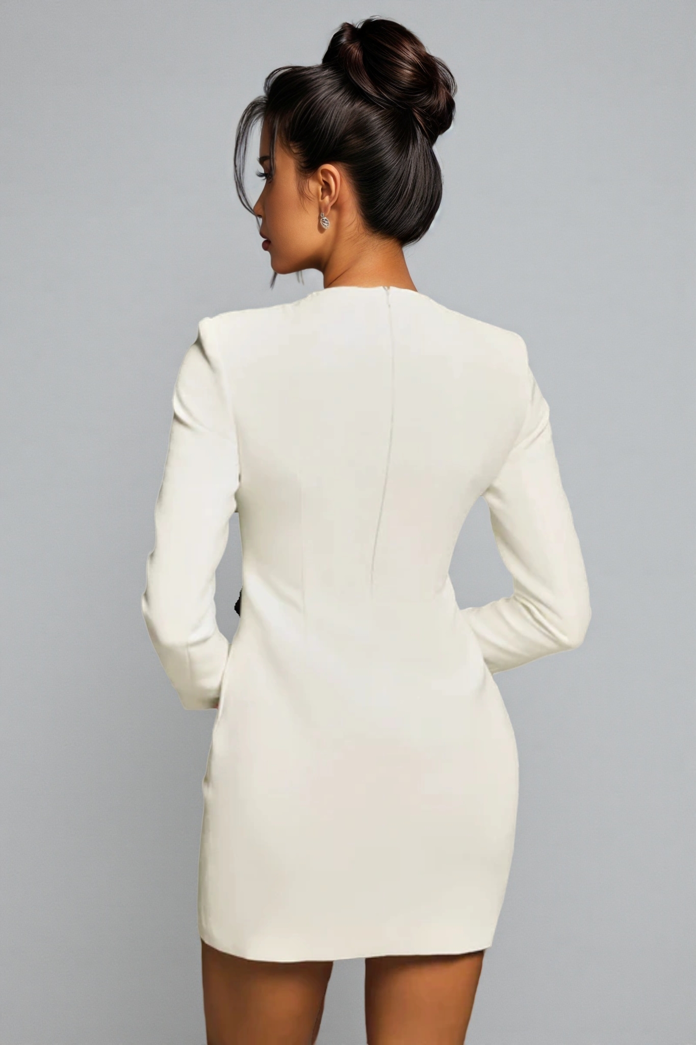 Nala Nail Bead Embroidery Floral Mini Dress