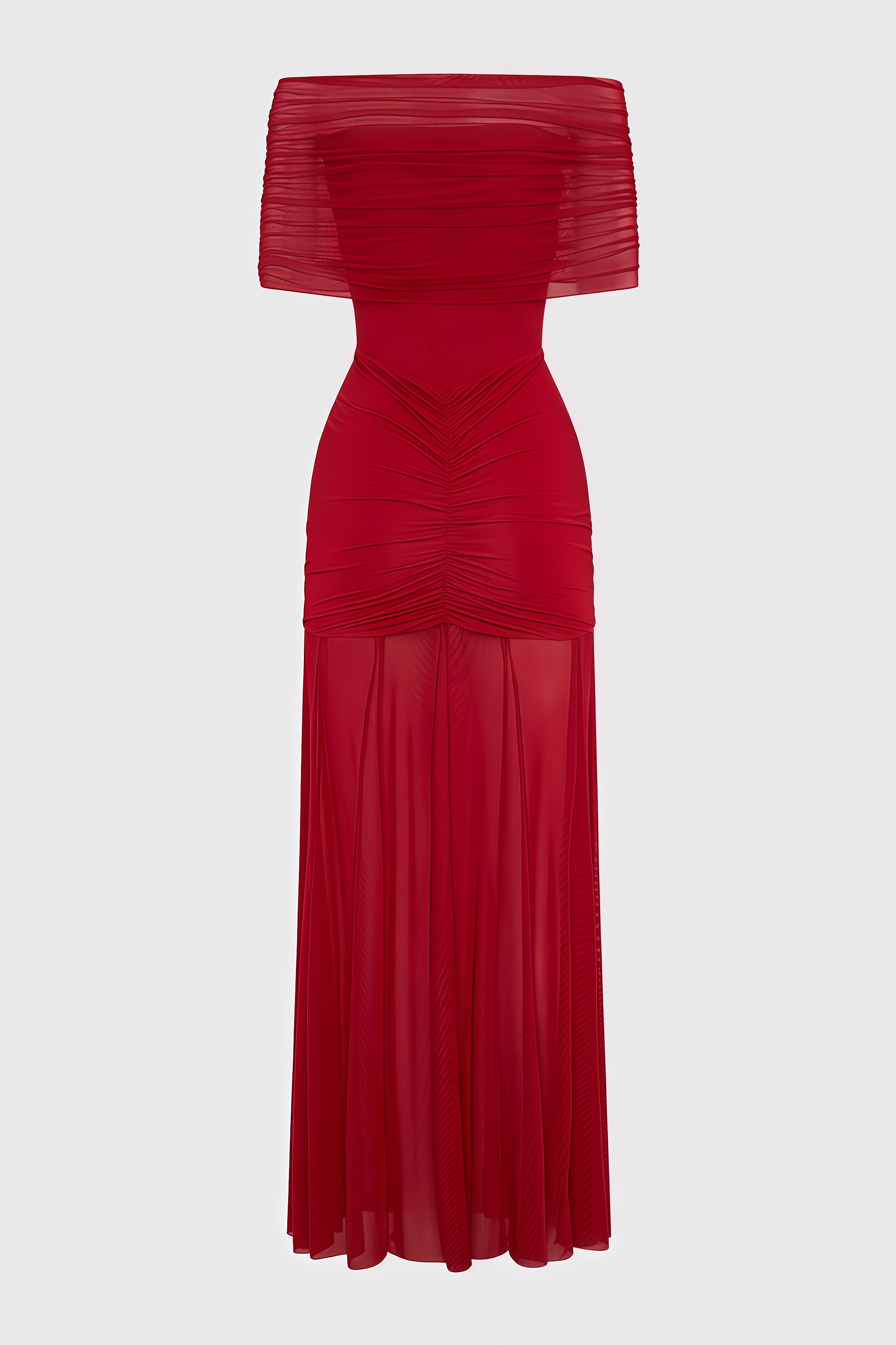 Silvia Strapless Mesh-panelled Dress